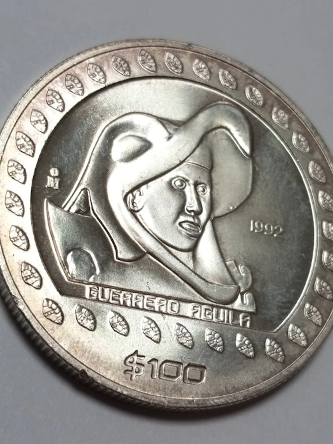 Mexico. 100 Dollars 1992 - 1oz 0.999 Silver (No reserve price)
