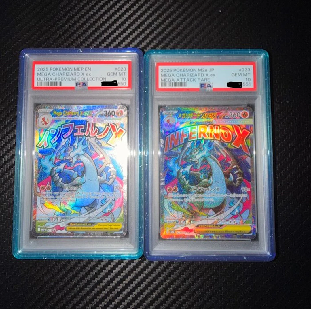Pokémon - 2 Graded card - Mega Charizard X Full art