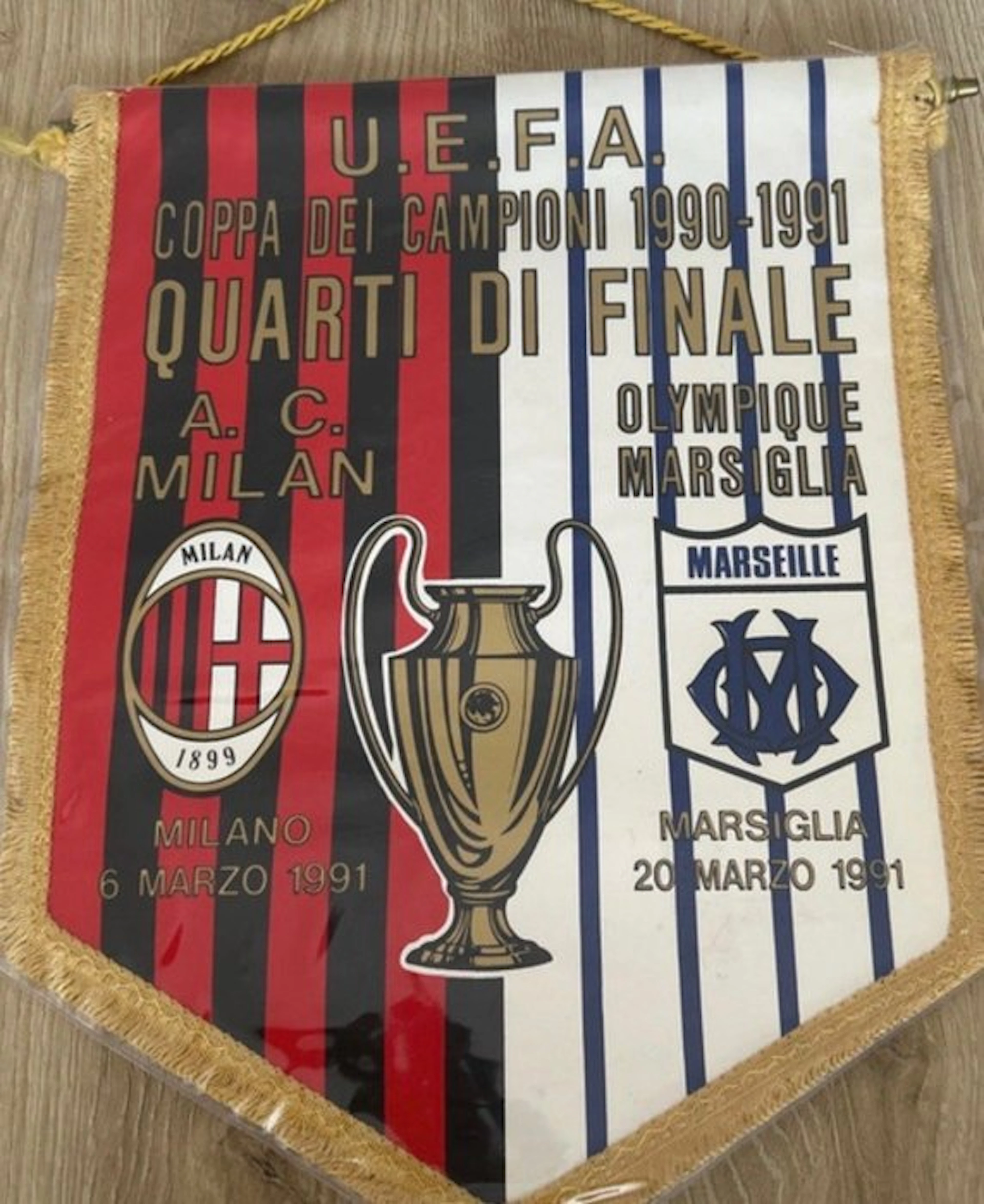 Olympique Marseille - Coppa dei Campioni - Flag / pennant