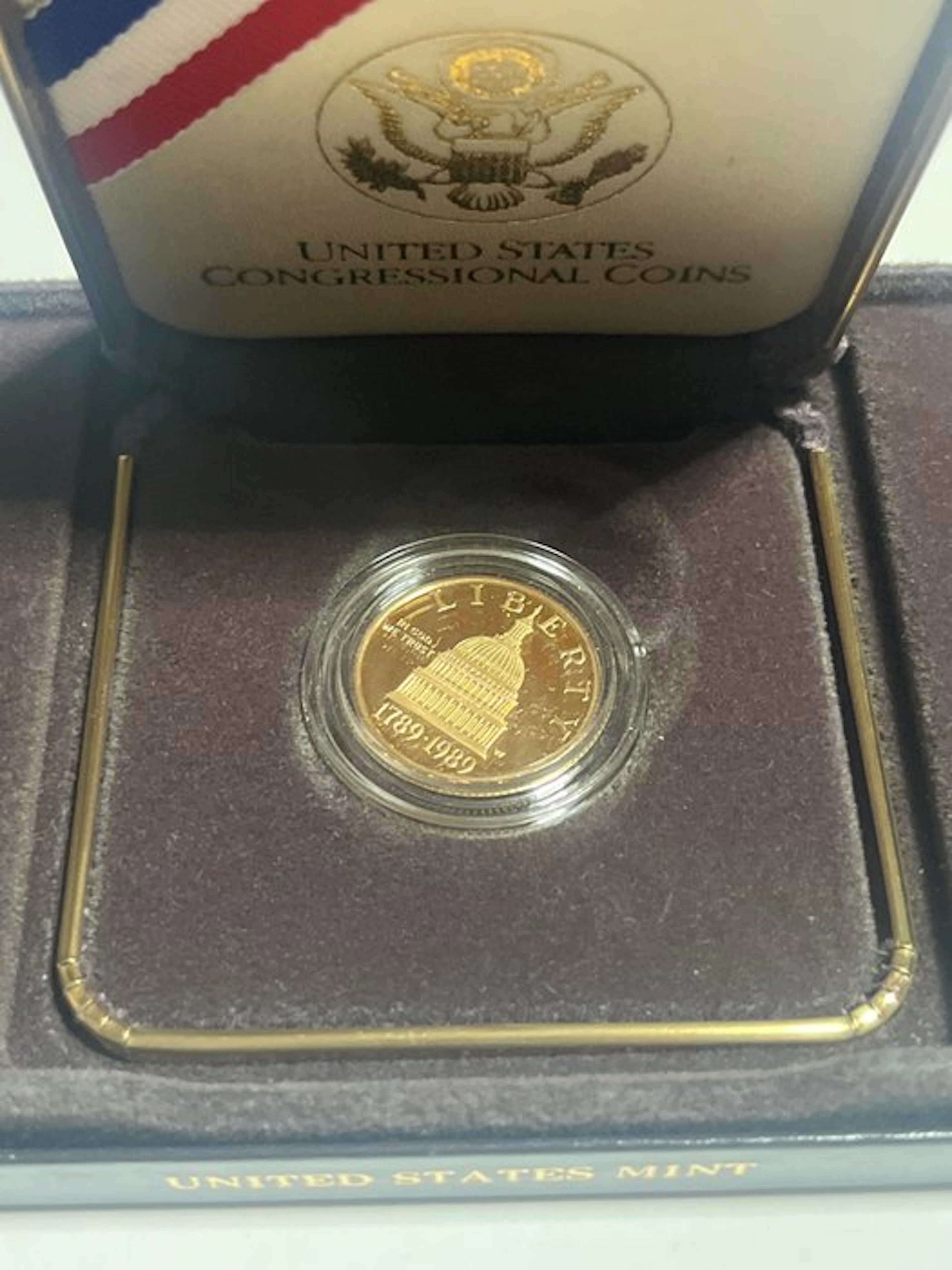 United States. 5 Dollars 1989-W Congress Bicentennial. Proof