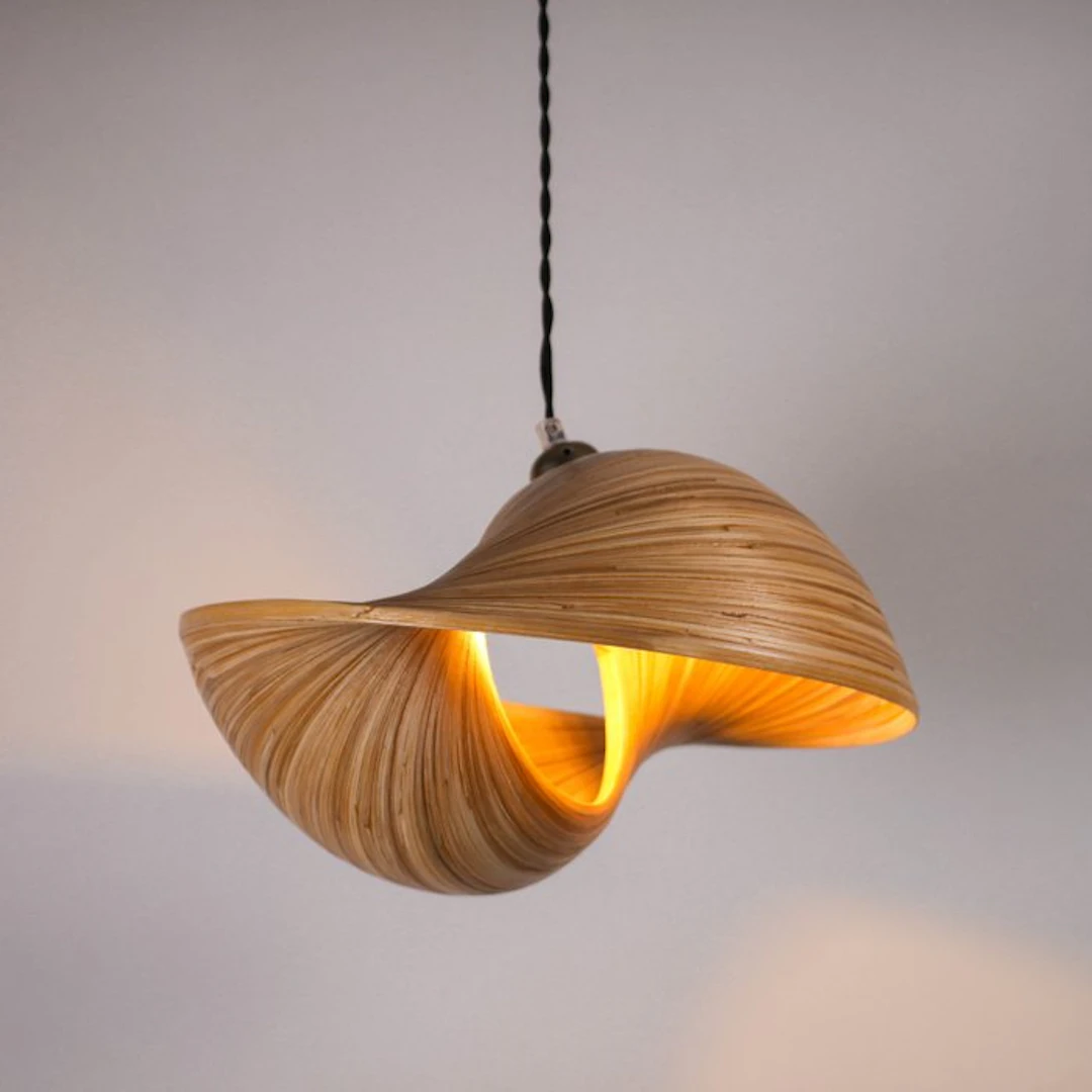 Sooka Interior - Hanging lamp - Bamboo, Bronze - Udara Lampshade 35