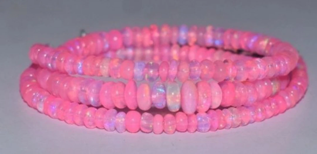 AAA Pink Natural Opal Necklace- 10 g - (1)