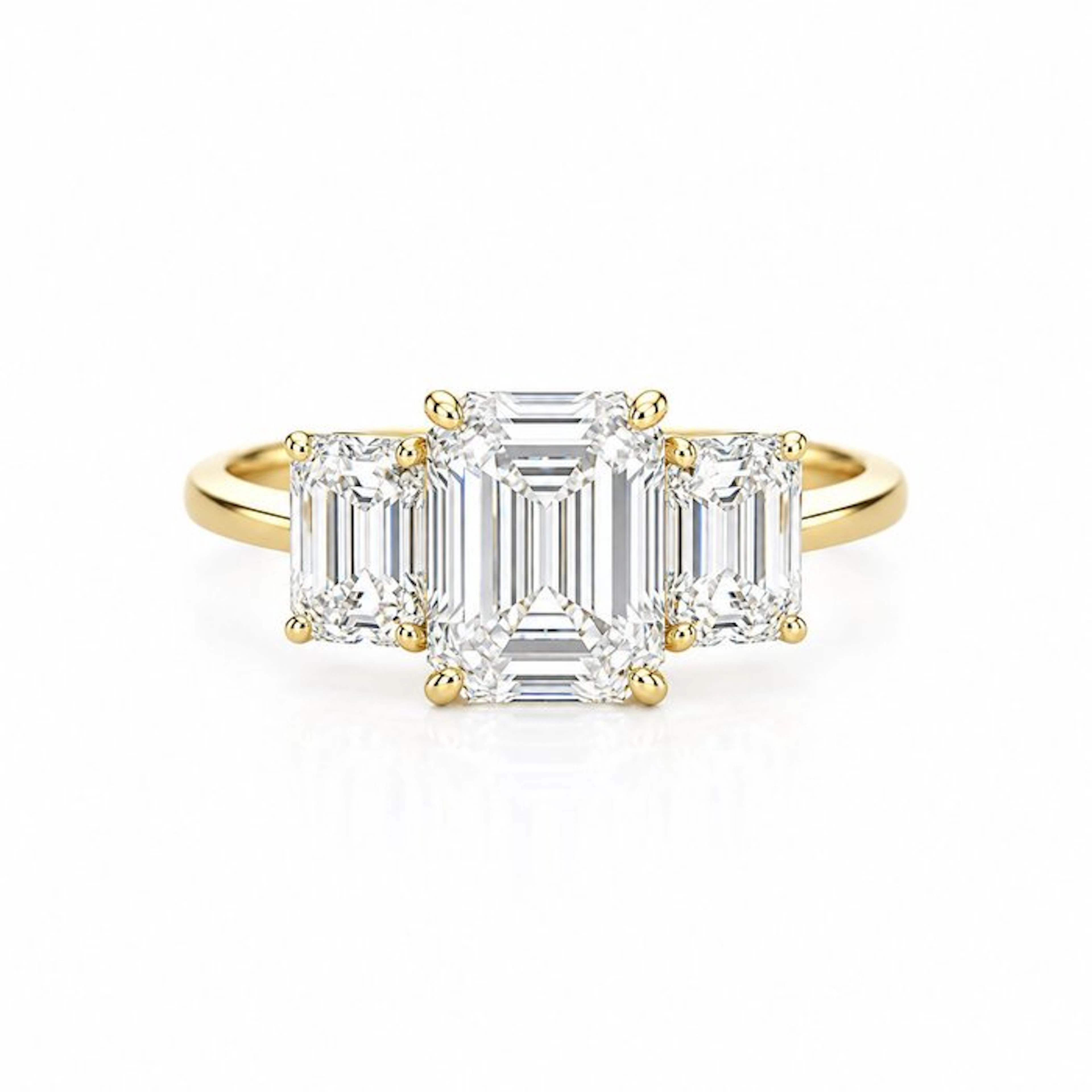 Ring - 14 kt. Yellow gold - 5.18ct. tw. Diamond (Lab-grown) - Diamond