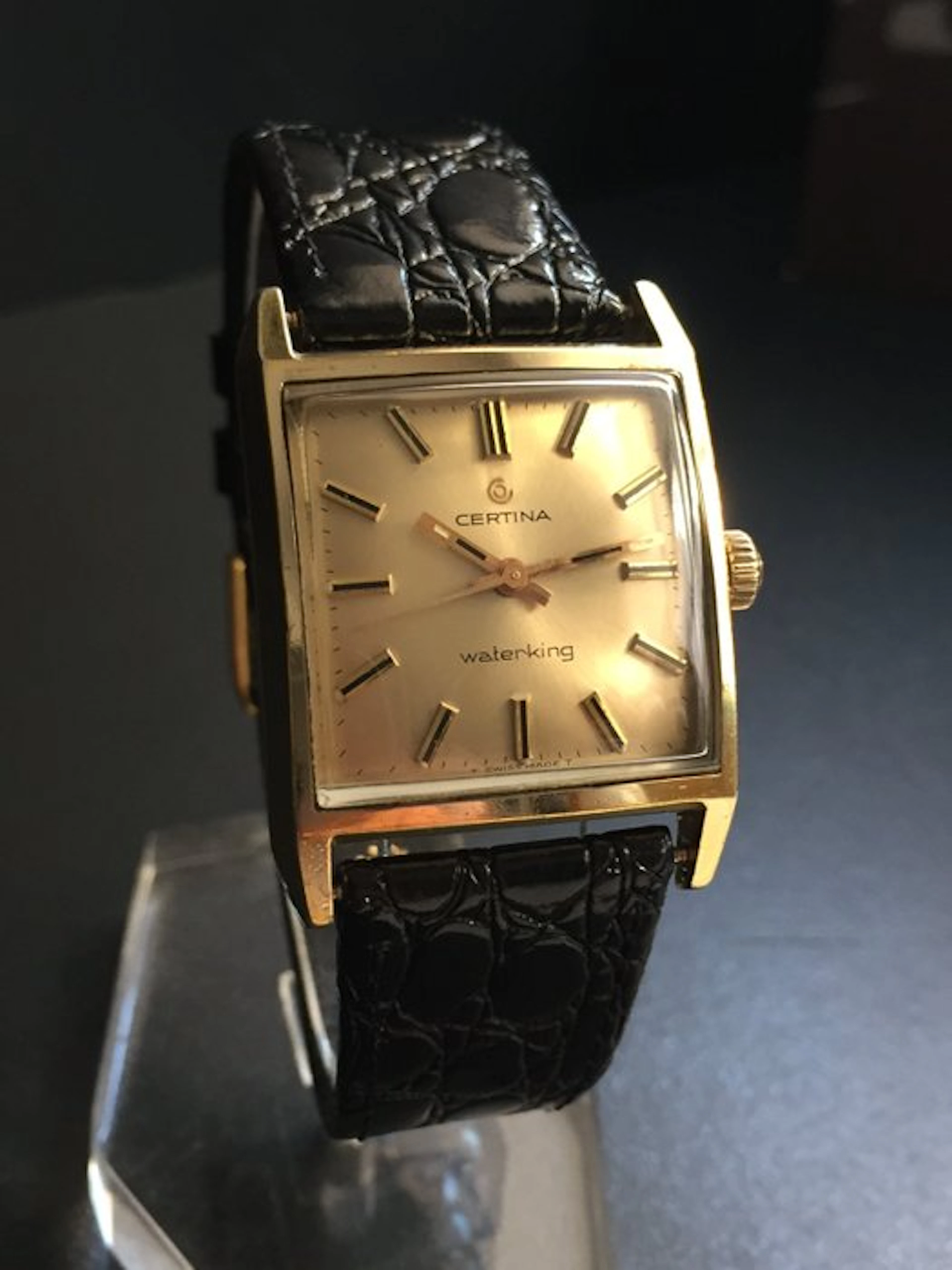 Certina - Waterking Square Gold Plated 18k - No reserve price - Ref