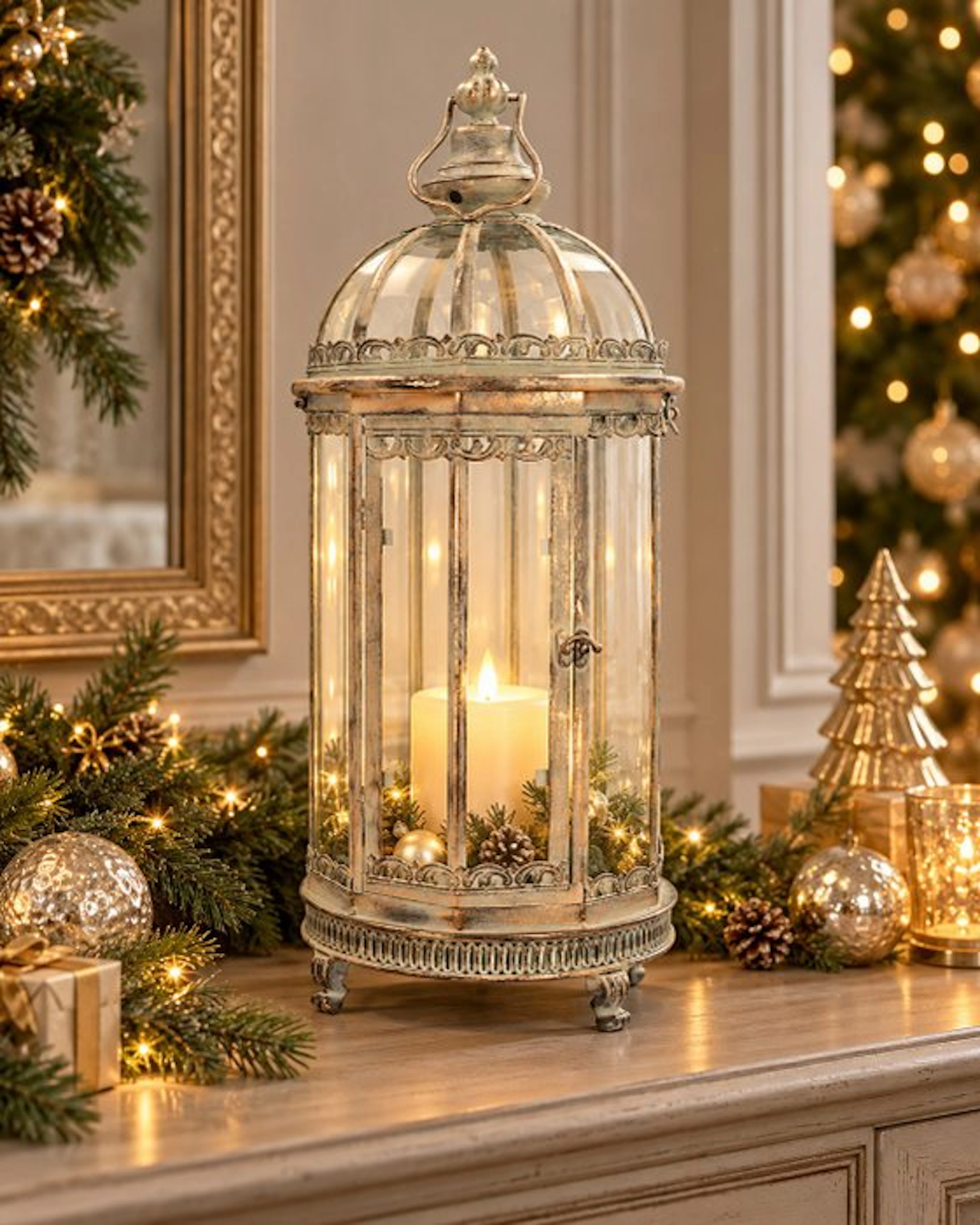 Lantern - Glass, Metal