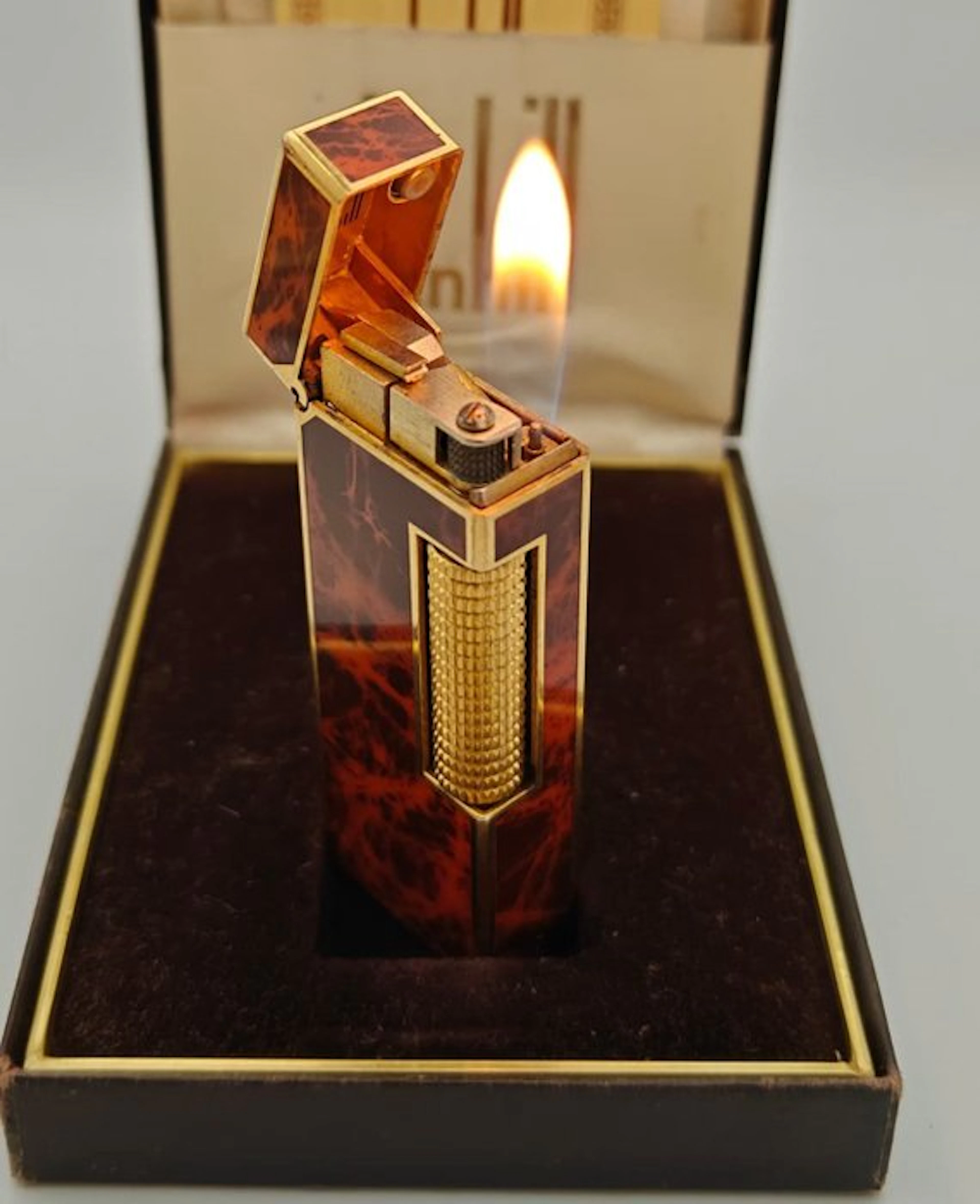 Dunhill - Rollagas - Boxed - Lighter - Red tortoiseshell...