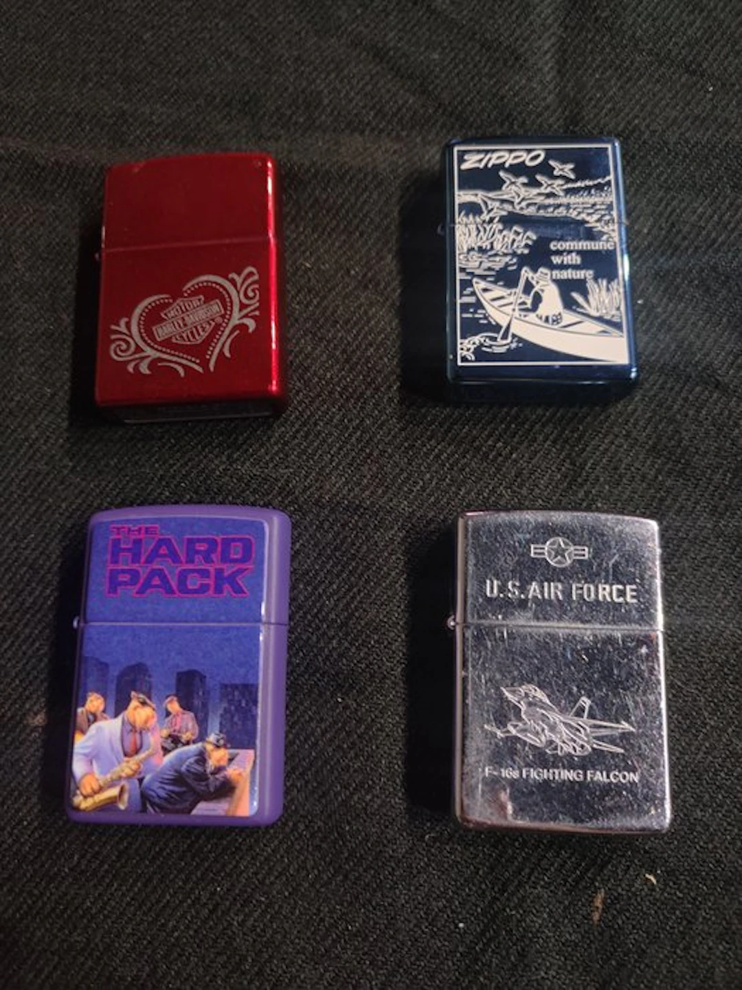 Zippo - Pocket lighter - Enamel, Steel (stainless) - (4)