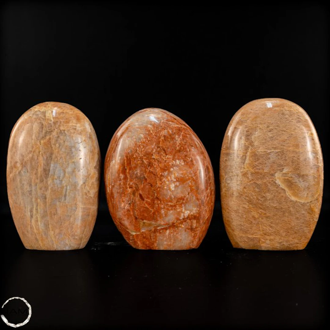 Peach Moonstone Freeform Set – Warm Elegance in Soft...