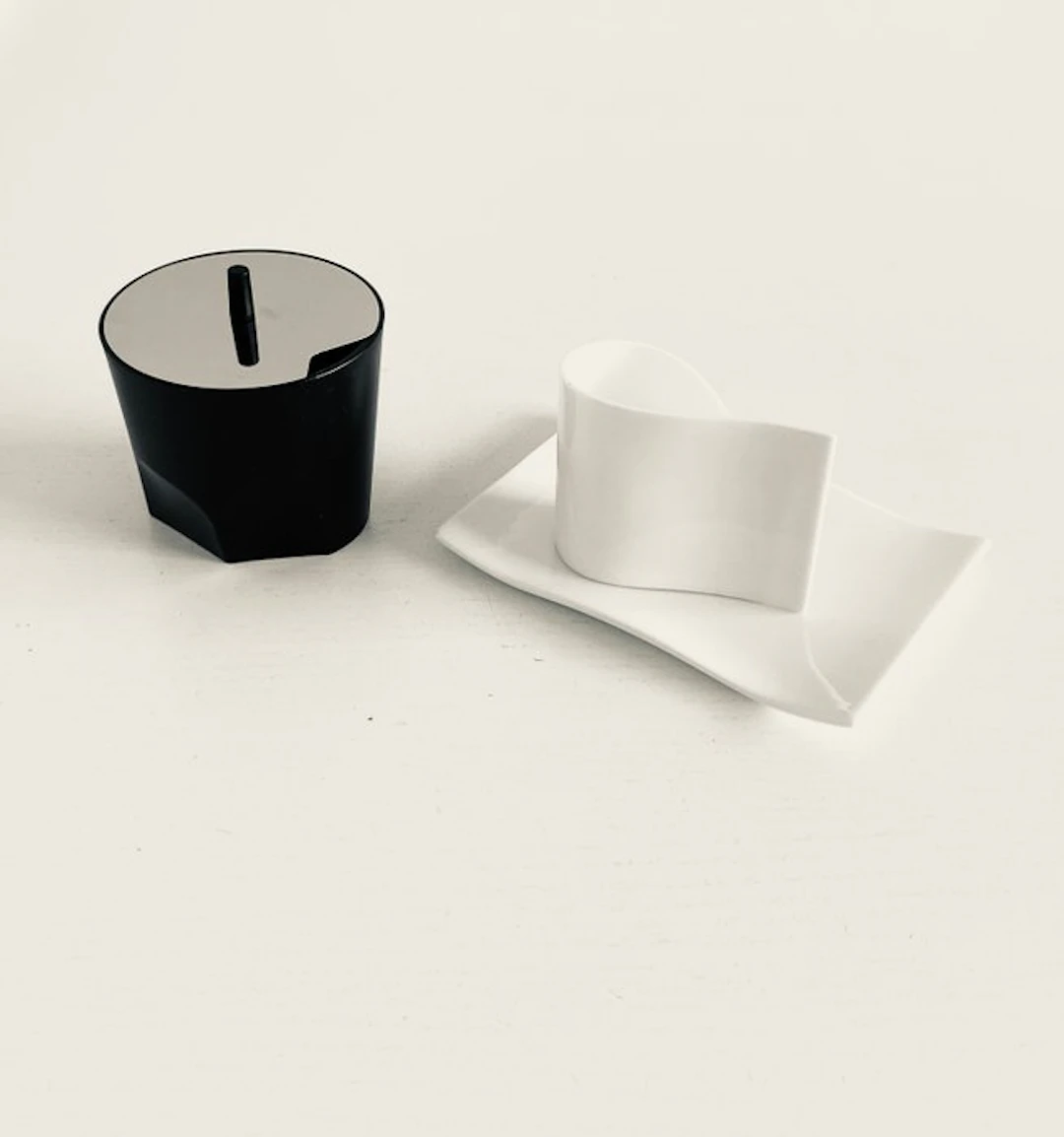 Alessi - Fuksas - Trimarchi - Coffee set (2) - DIANA - Bone china - E-Li-Li