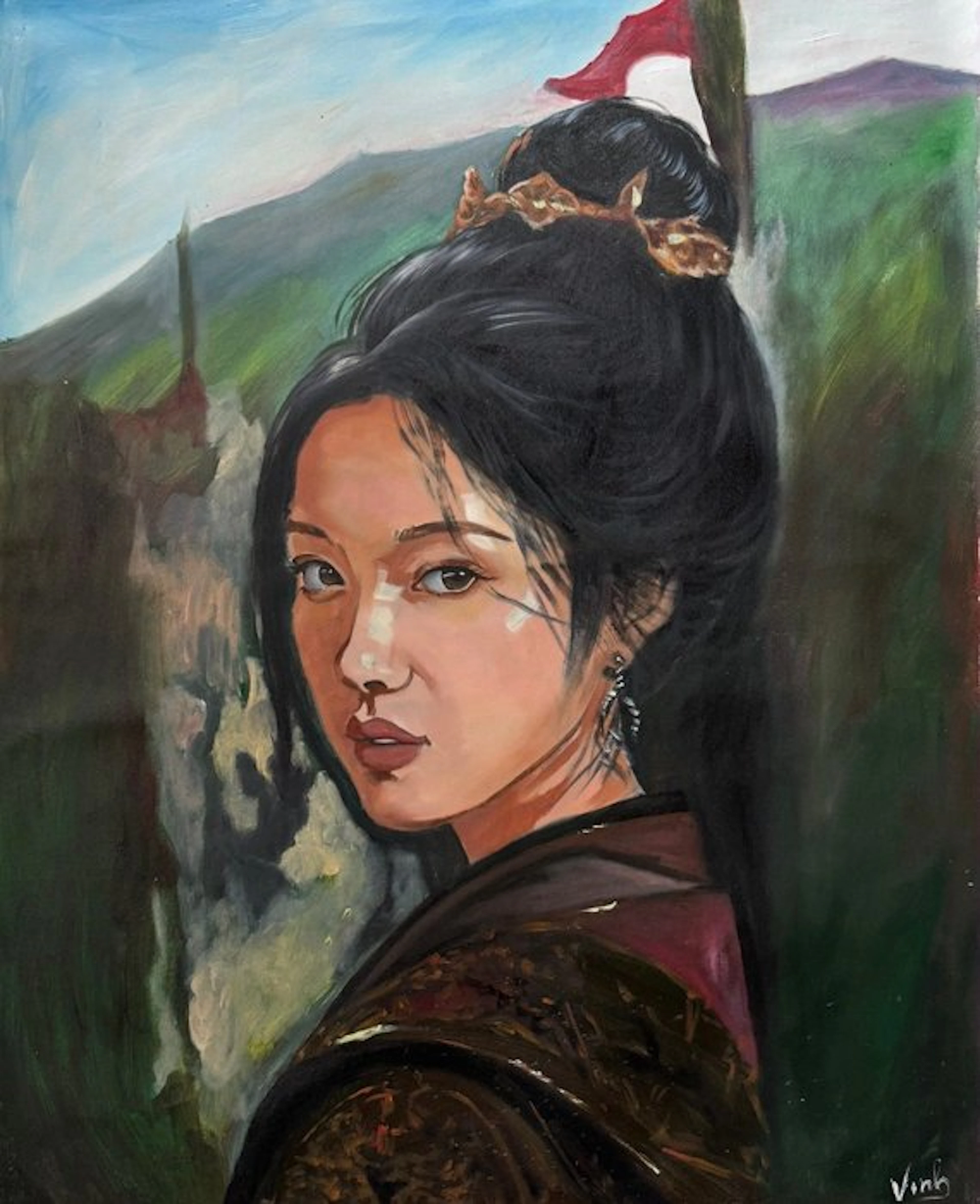Hoàng Quoc Vinh - Le Regard d'Aurore ↑100 →80 cm → No Reserve ✓