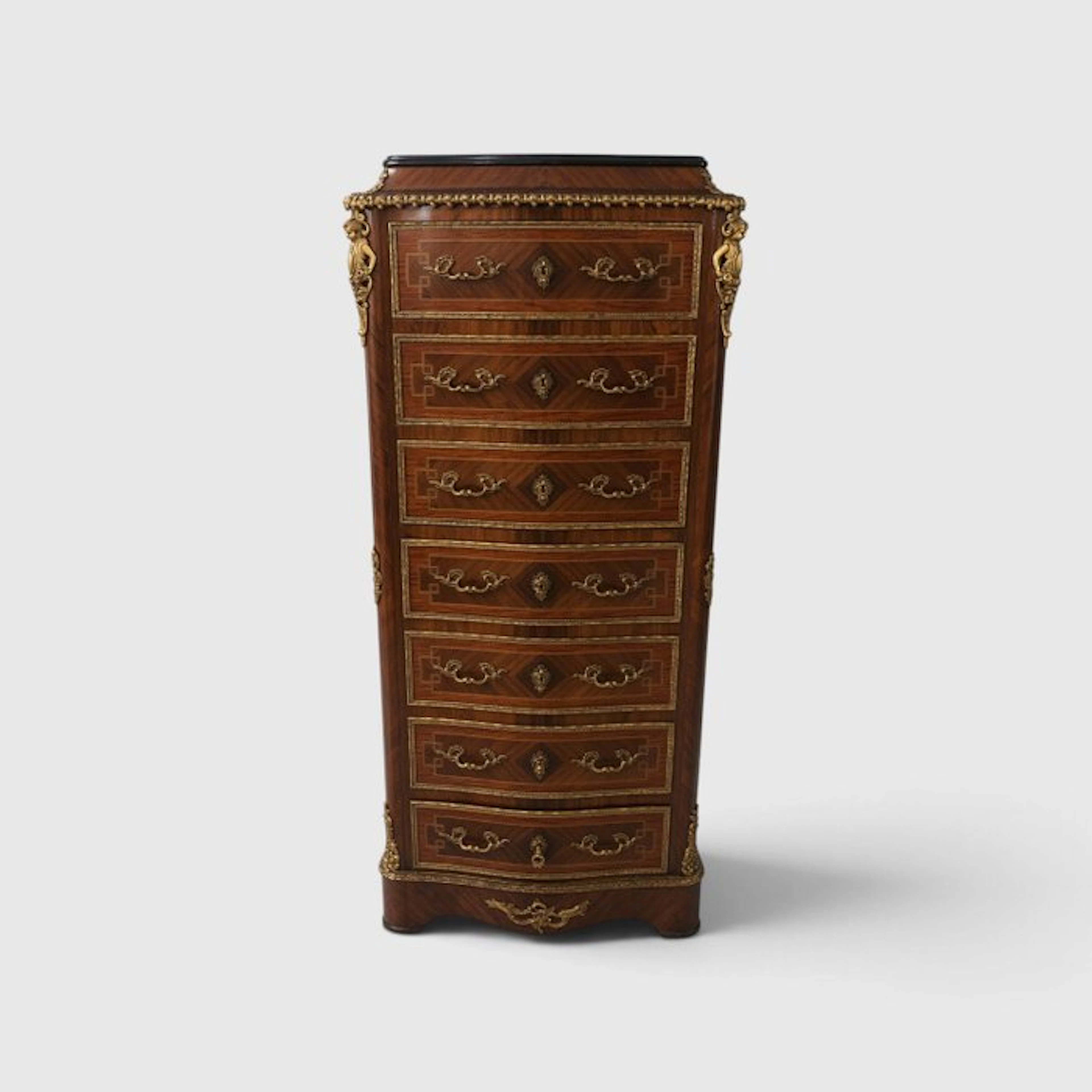 Secrétaire - French Style Ormolu-Mounted Secrétaire à Abattant - Bronze, Wood