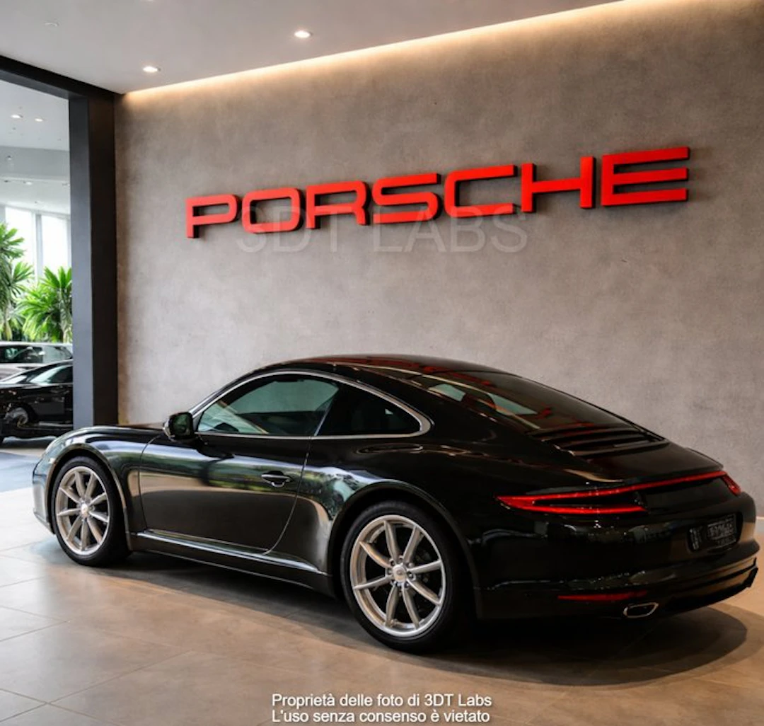 Sign - Porsche - Grande insegna Porsche da showroom –...