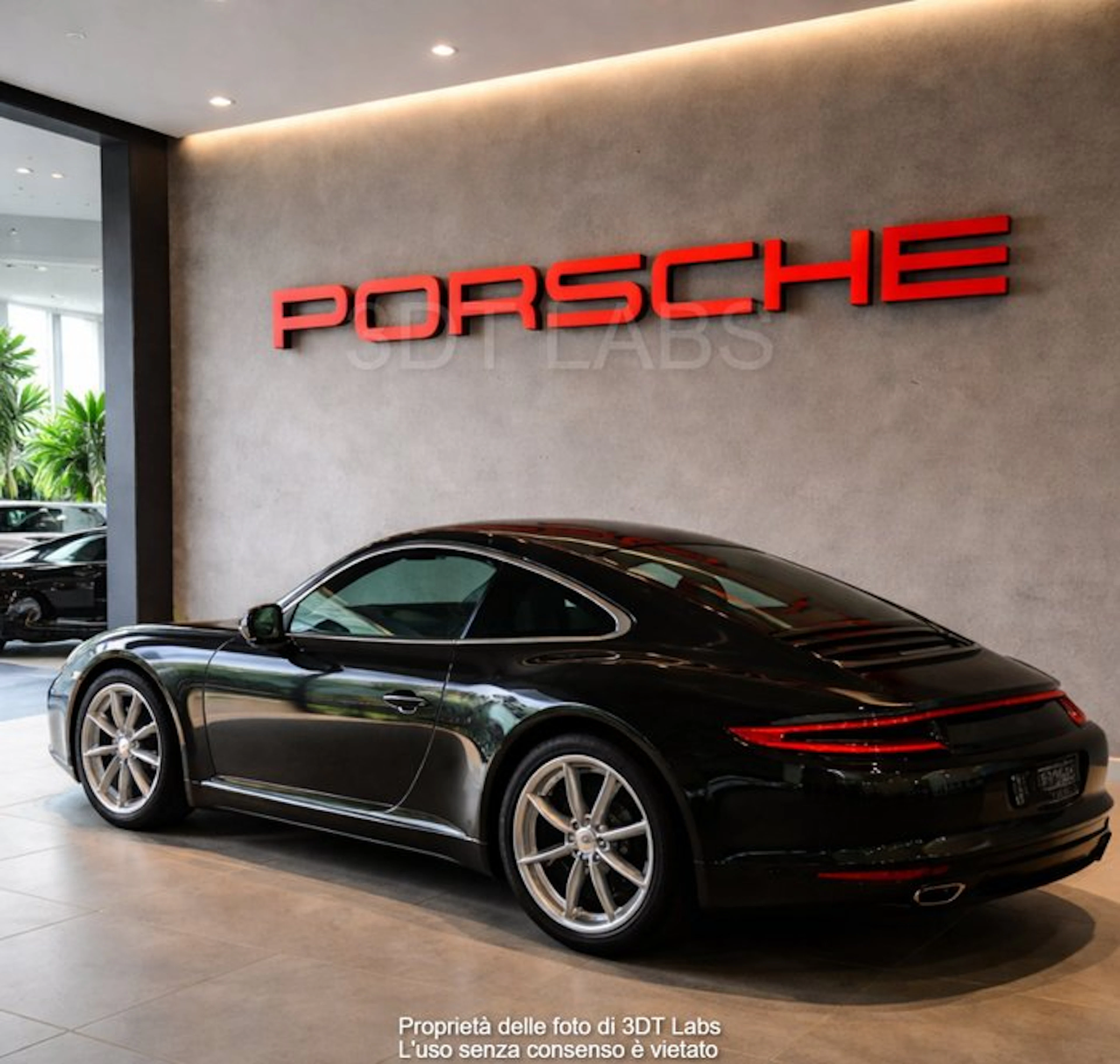 Sign - Porsche - Grande insegna Porsche da showroom –...