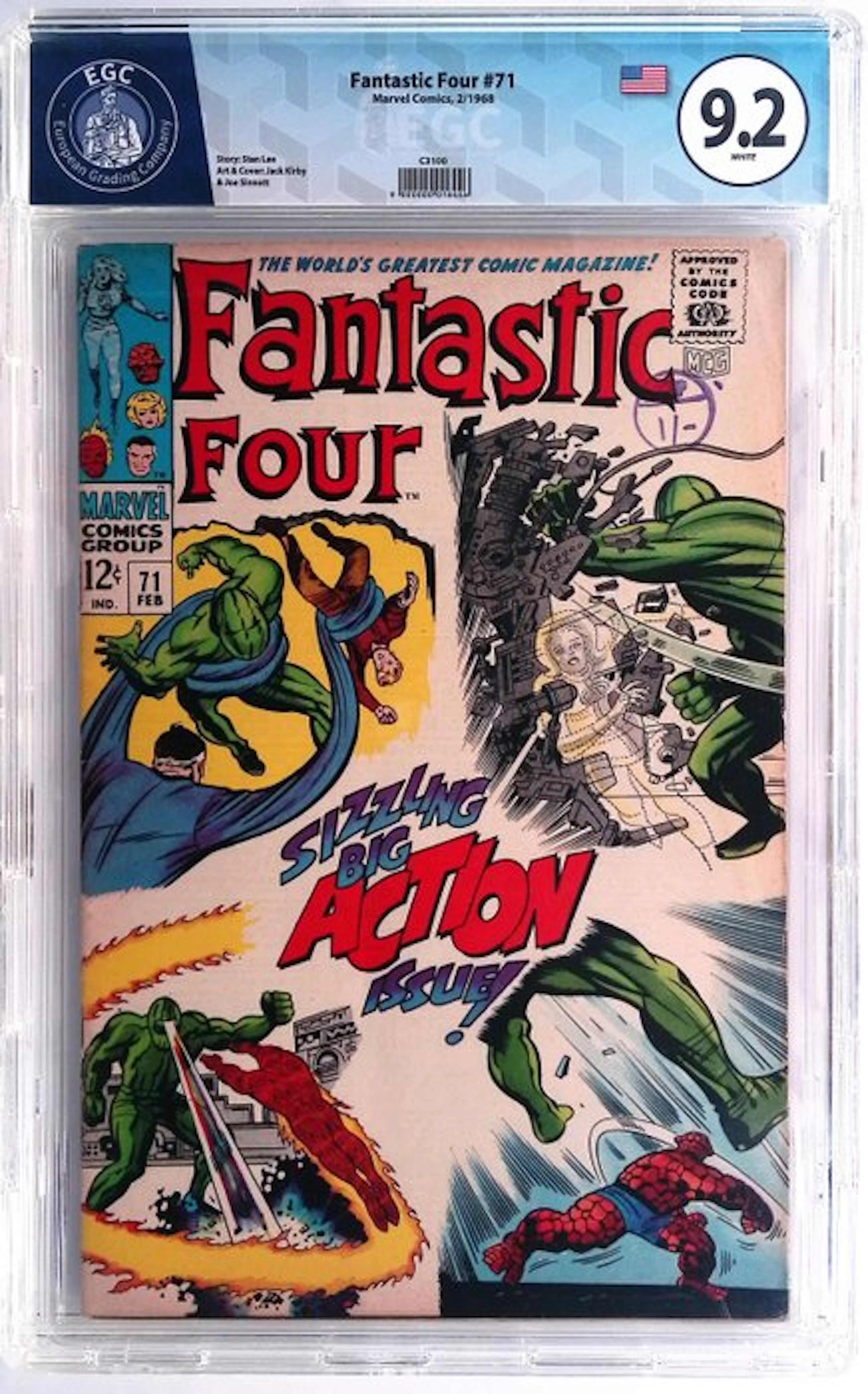 Fantastic Four #71 - EGC 9.2 - 1 Graded comic - First edition - 1968