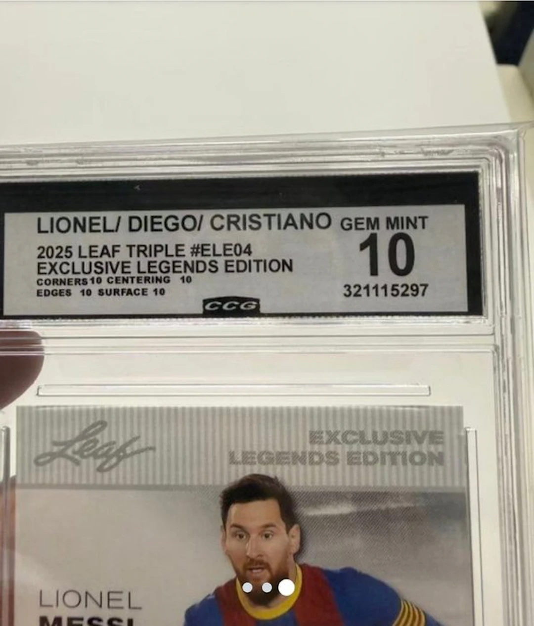 2025 Leaf Exclusive Legends Edition Lionel Messi