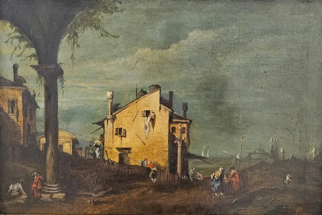 Escuela Barroco Italiana (XIX) - Vista Veneciana
