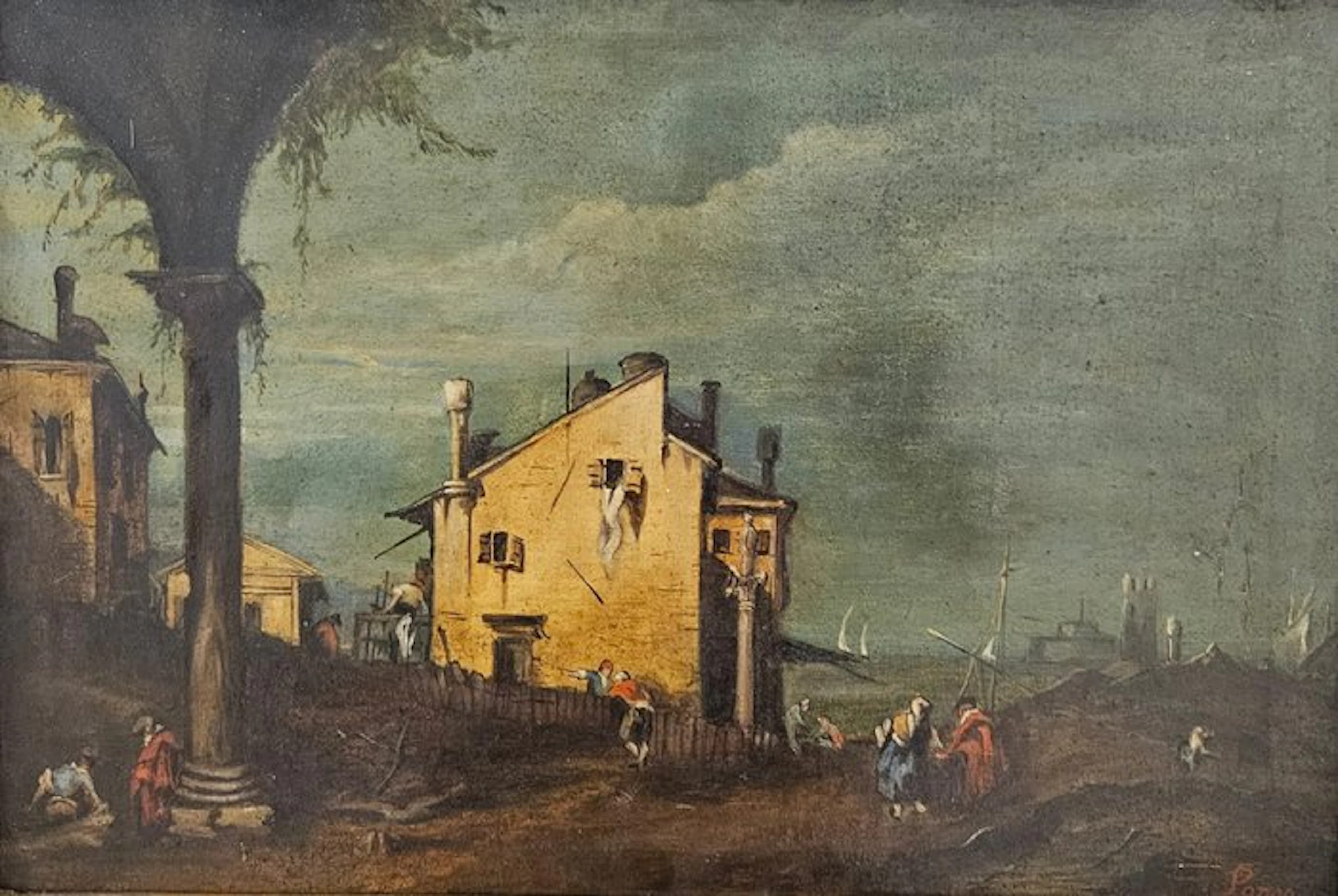 Escuela Barroco Italiana (XIX) - Vista Veneciana