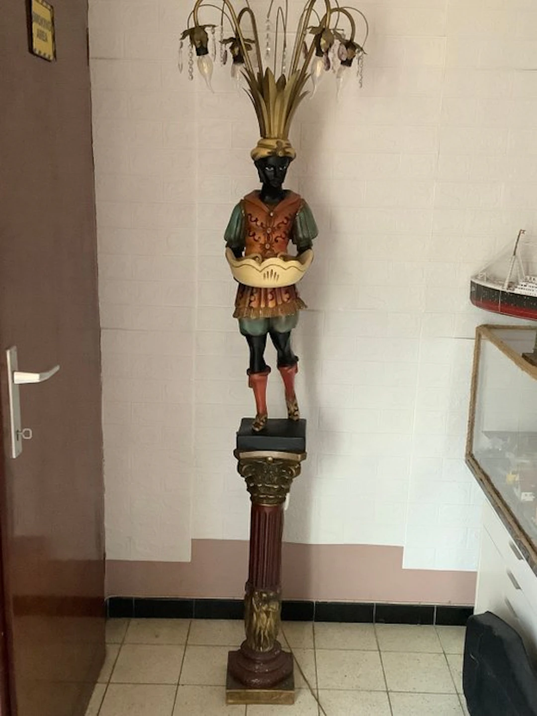 Floor lamp - Plaster, polystone - Venetian Blackamoor lamp