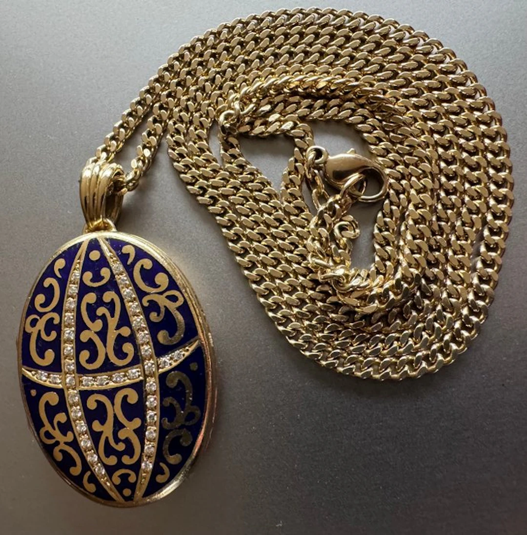 Locket - 18 kt. Yellow gold Diamond (Natural) - Diamond