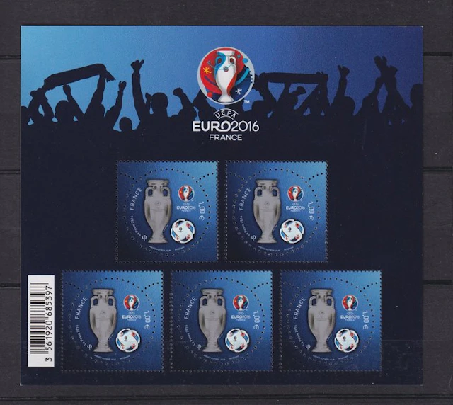 France 2016 - rare bloc feuillet UEPA euro 2016 - Yvert bloc n°137