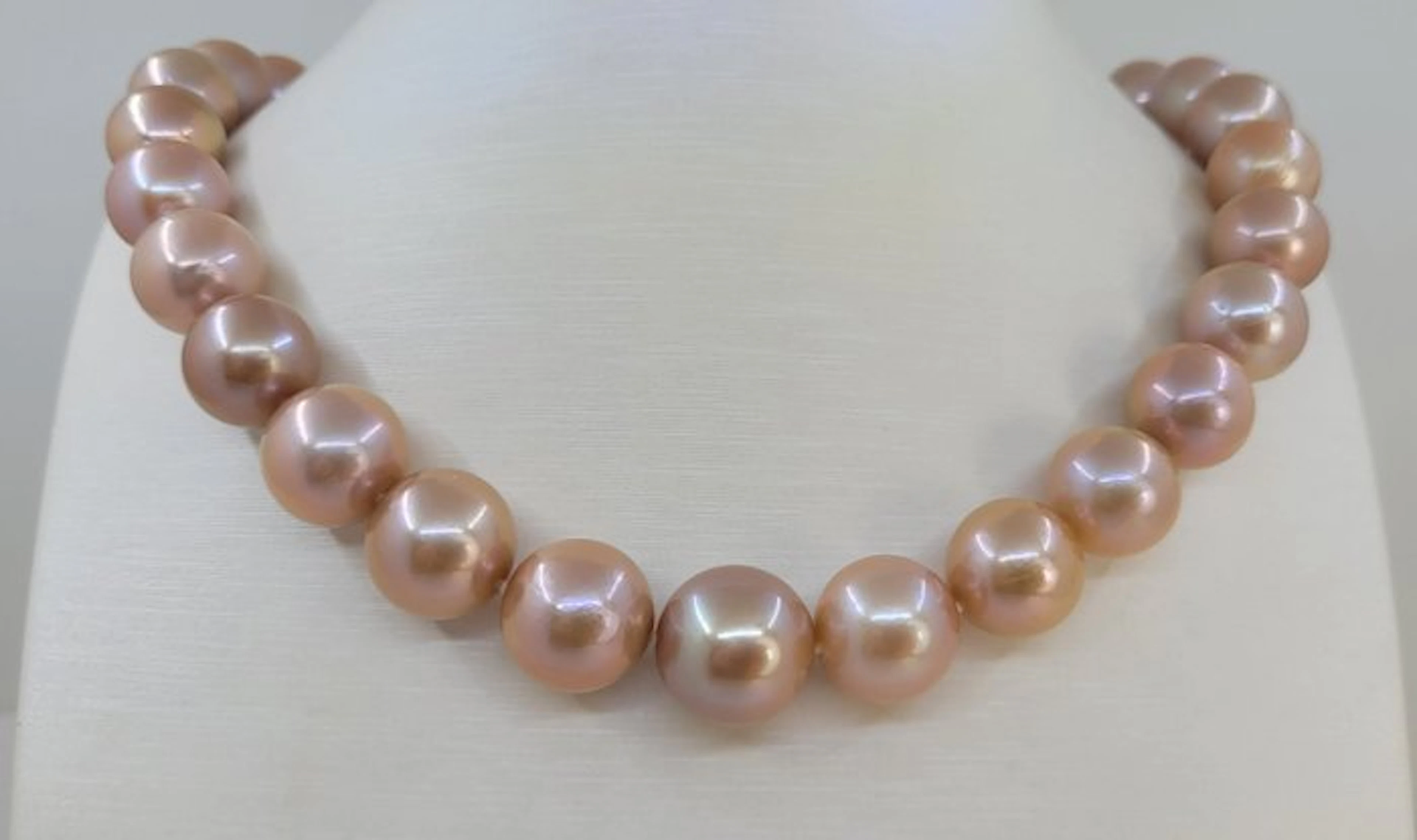 Necklace - 14 kt. White gold - 13x16mm Edison Pearls