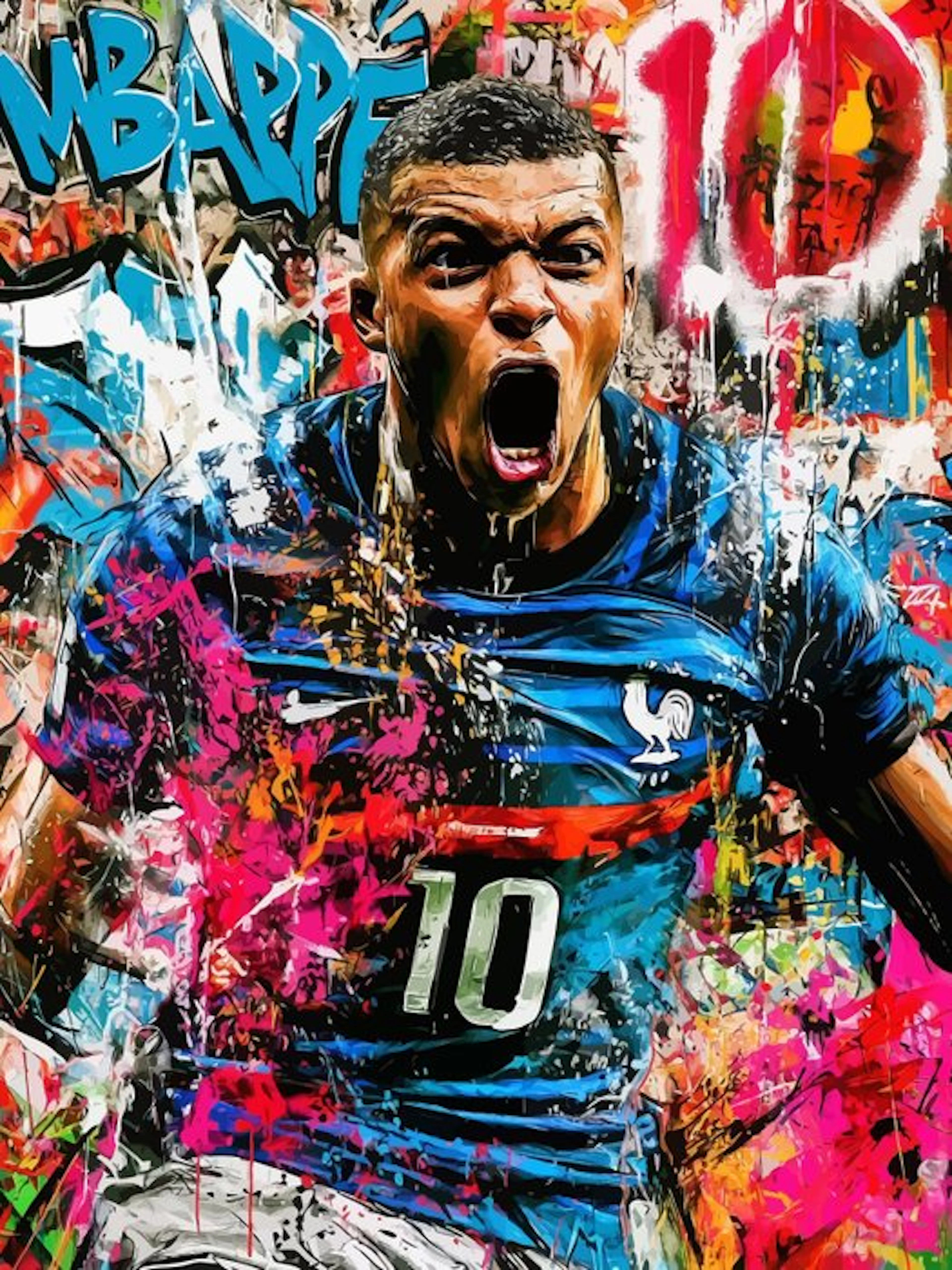 IPR Graph - Kylian Mbappé: Energía Urbana en Neon Pop