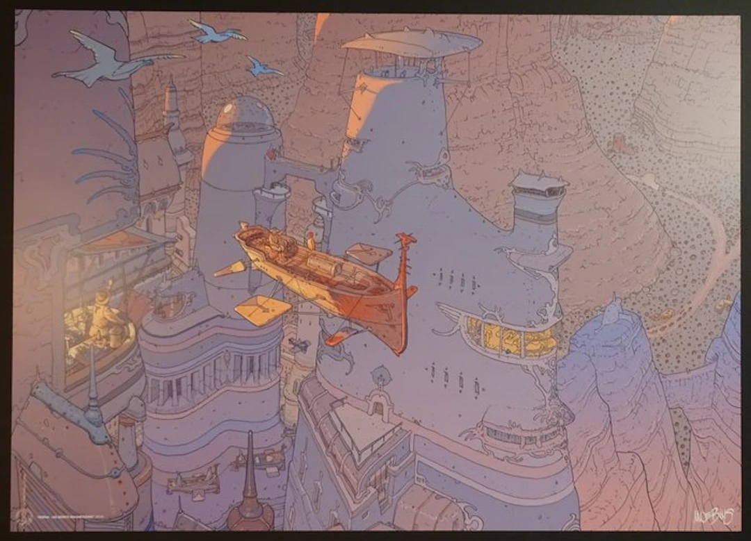 Moebius - 1 Offset Print - Edena - Les monts magnétiques