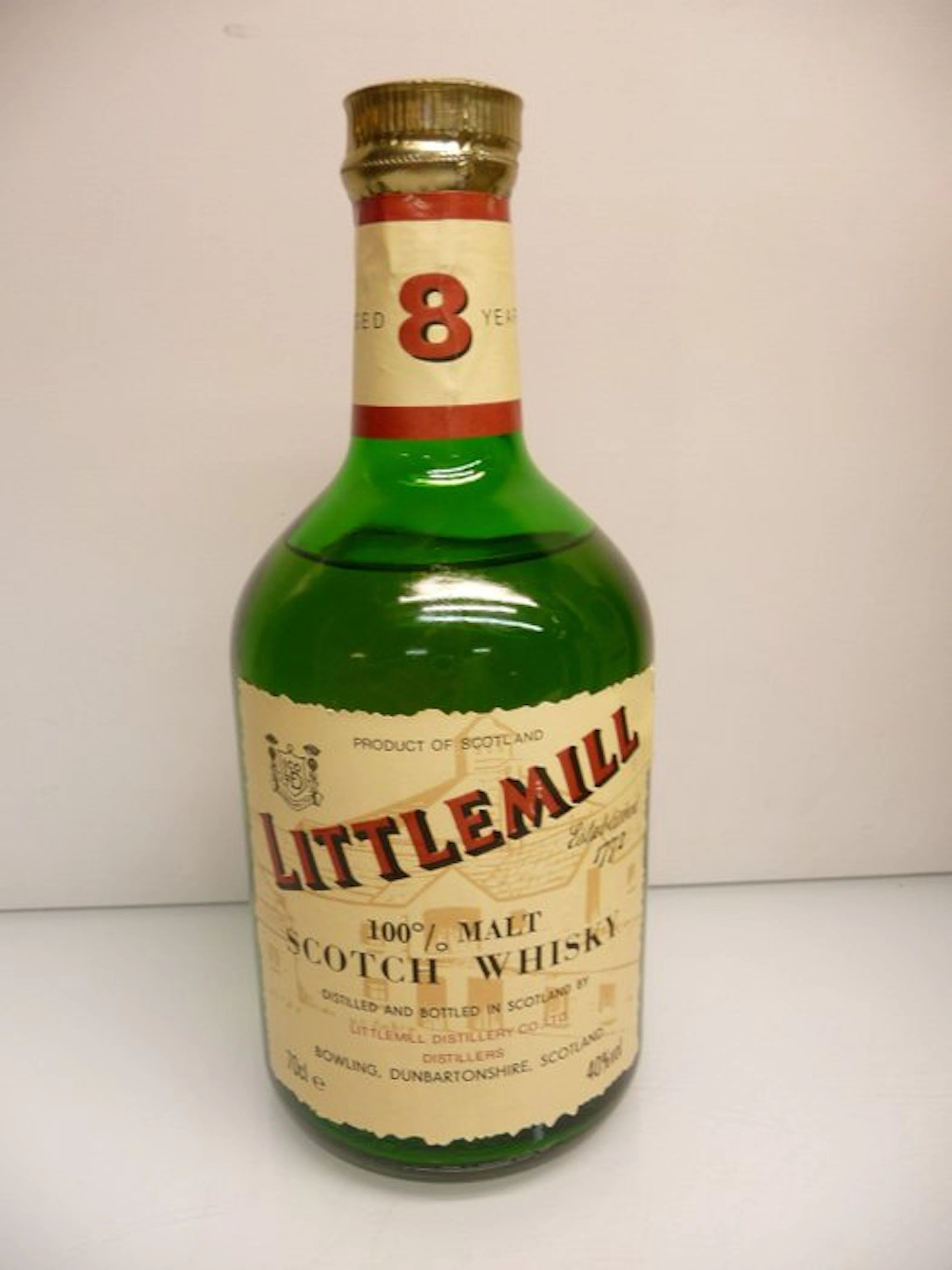 Littlemill 8 years old 100% Malt Whisky - b. 1990s - 70cl