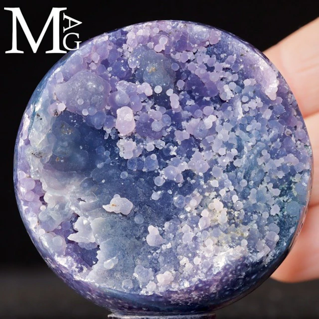 Sphere of purple quartz with a botryoidal form Grape...
