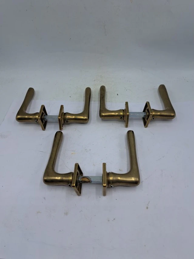 Antique Door handle - 1960-1970 - 3 Brass Door Handles