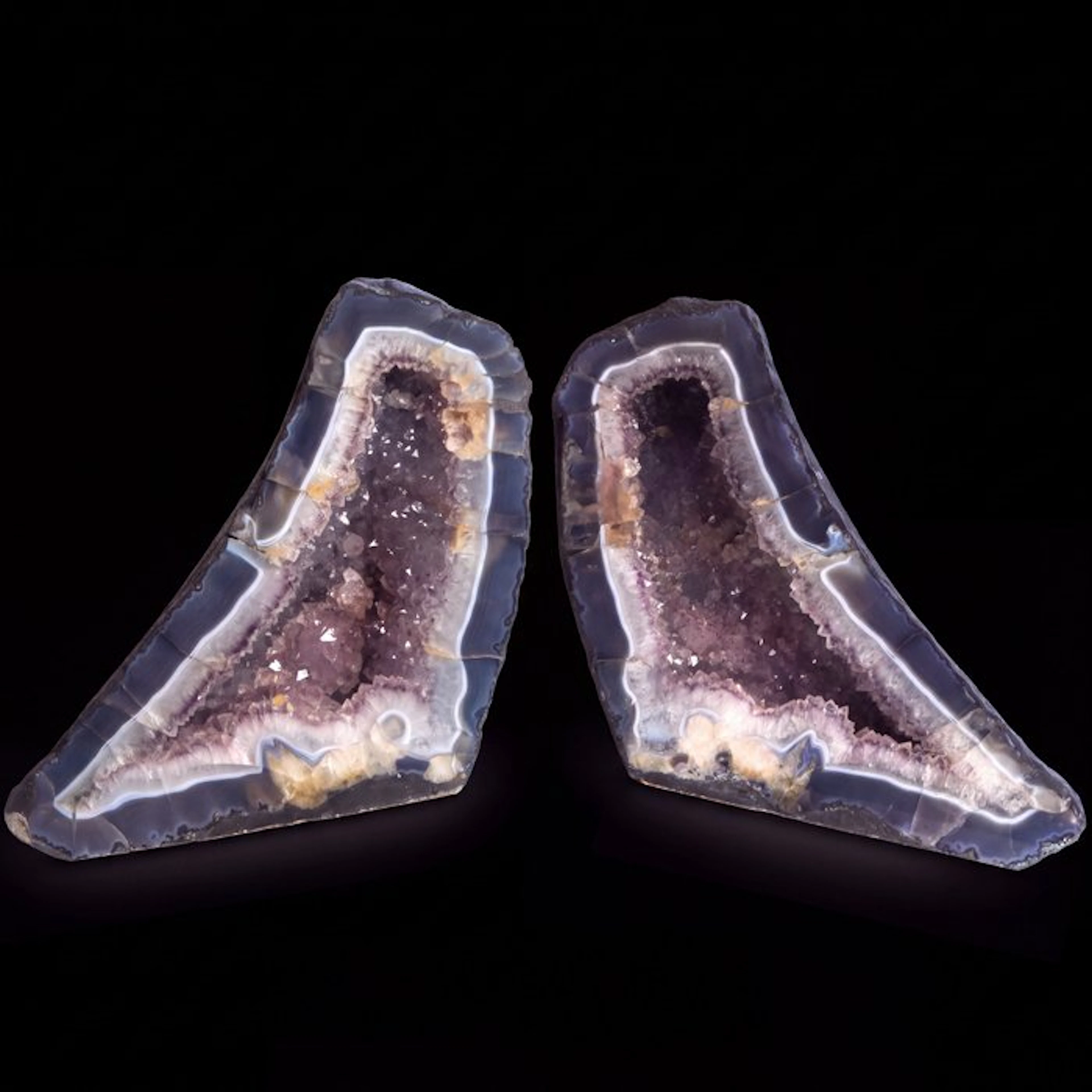 Amethyst - Pair Geode - 30x37x15 cm- 27.6 kg