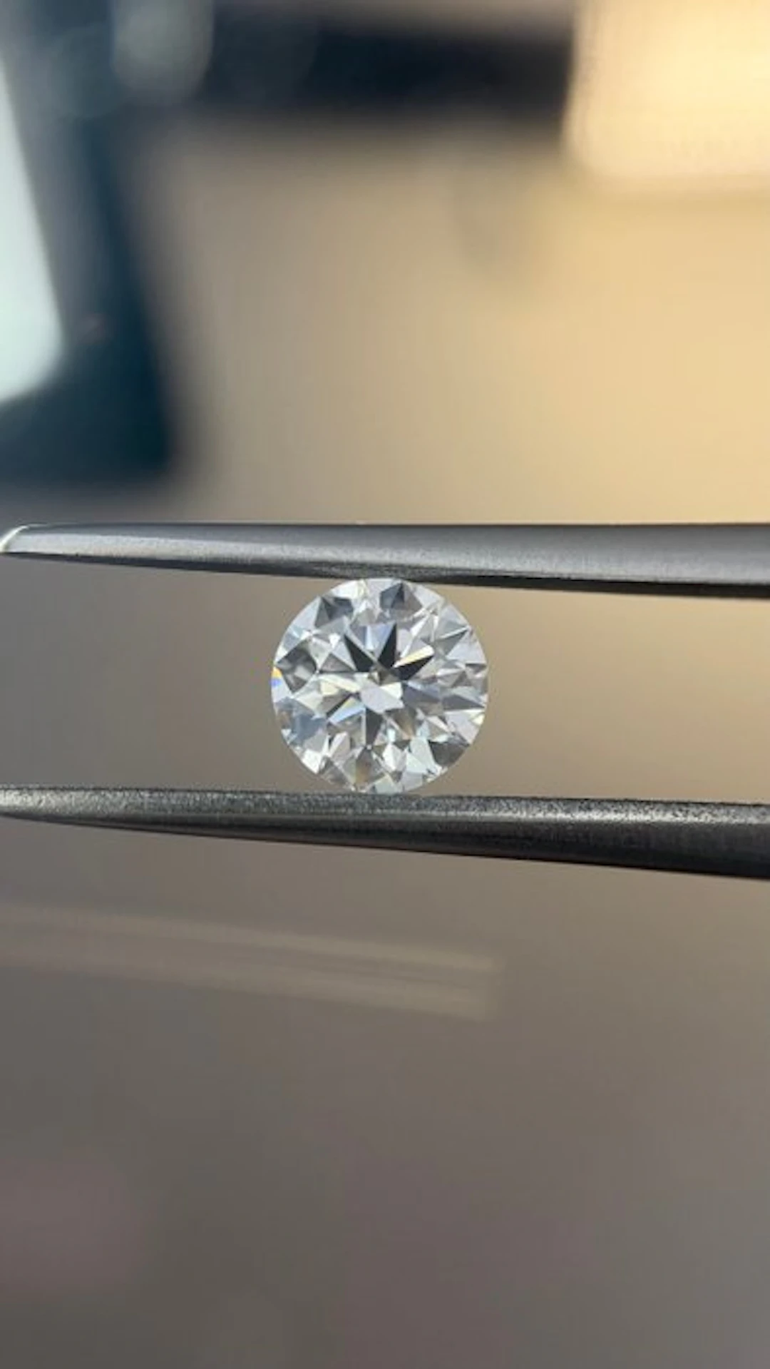 1 pcs Diamond (Natural) - 0.53 ct - Round - E - VS2...