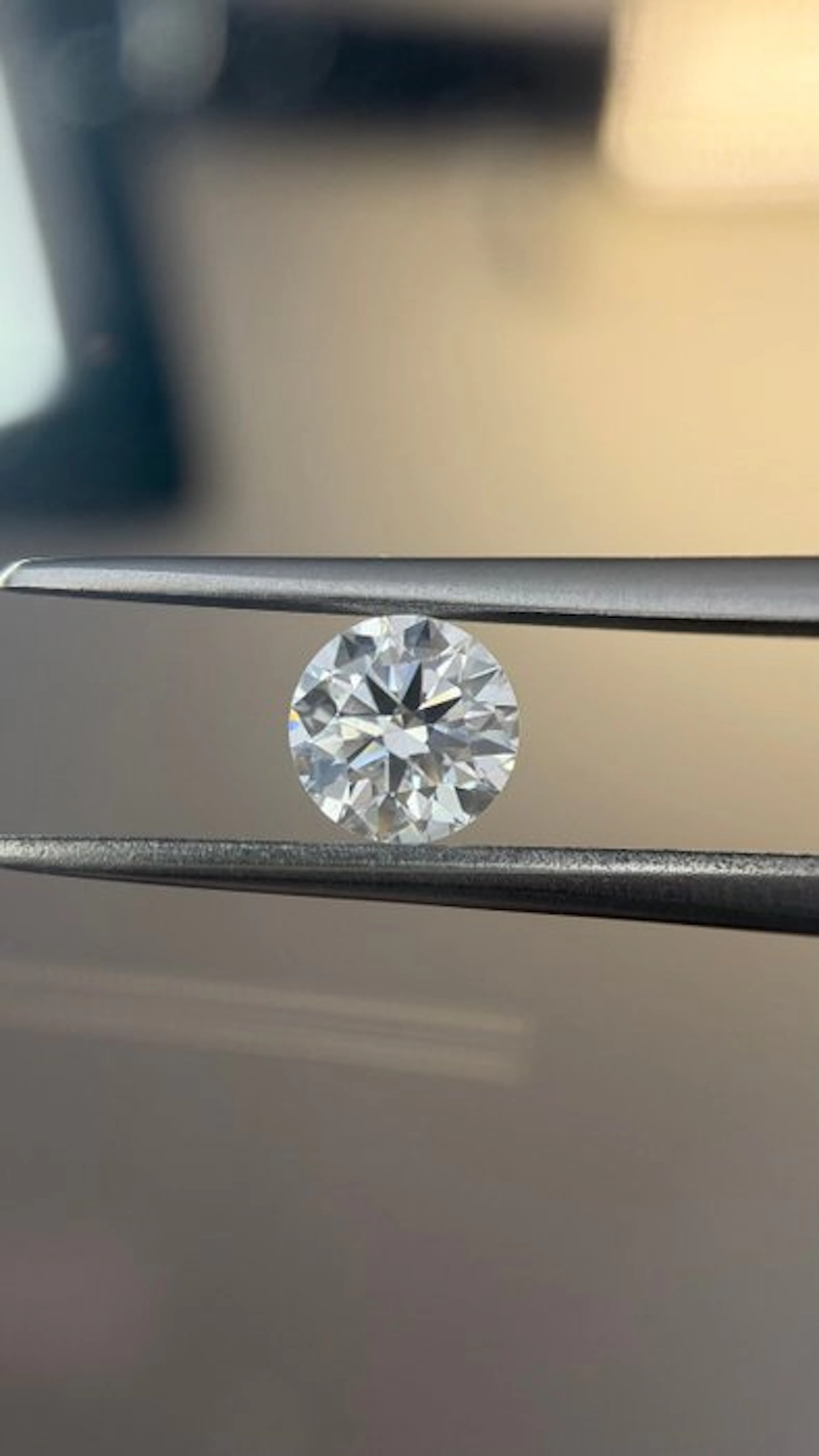1 pcs Diamond (Natural) - 0.53 ct - Round - E - VS2...