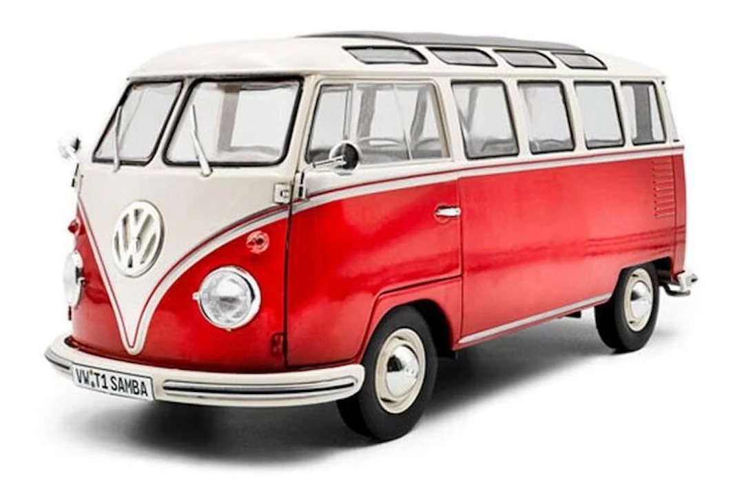 Solido 1:18 - Model van - Volkswagen T1 Samba 1962 Red/White