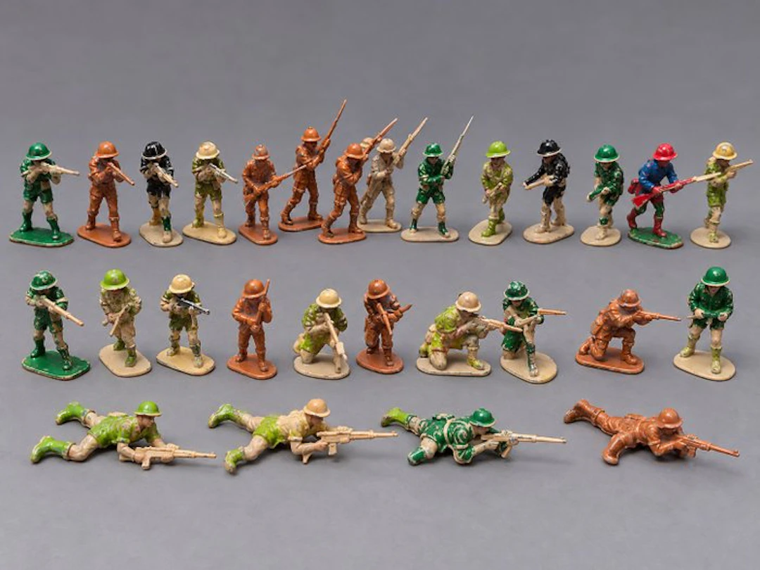 Military miniature figurine - Lot de soldats en plastique...