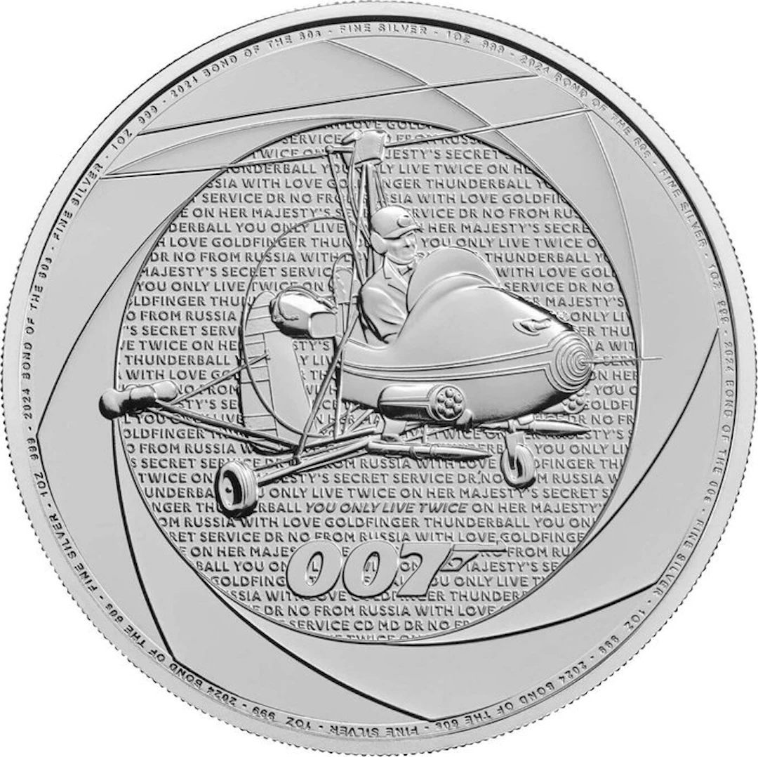 1 Troy Ounce - Silver .999 - Six Decades of 007 - Bond of...