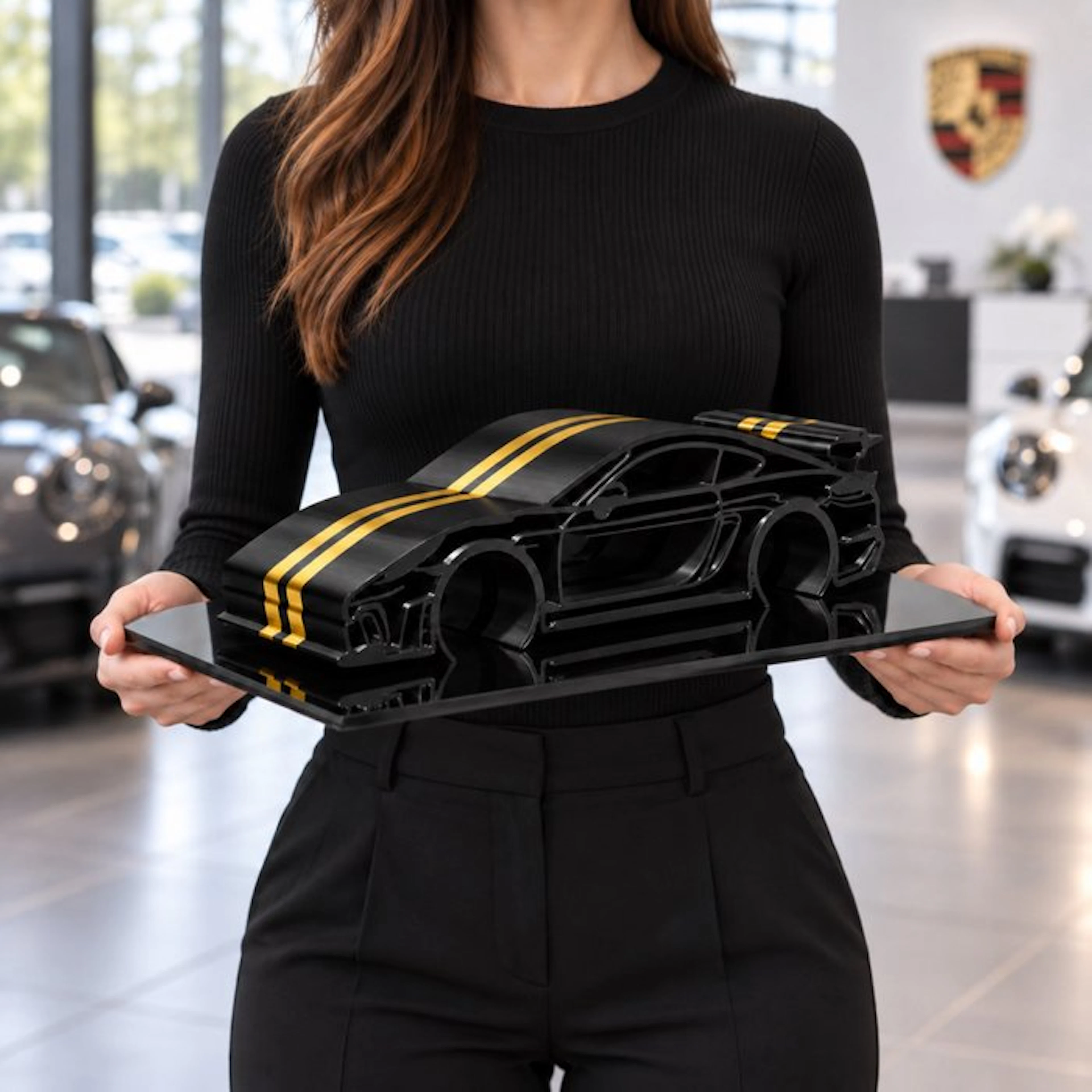Porsche 718 GT4 "Racing Black" - 1/12 Scale - XXL Car...