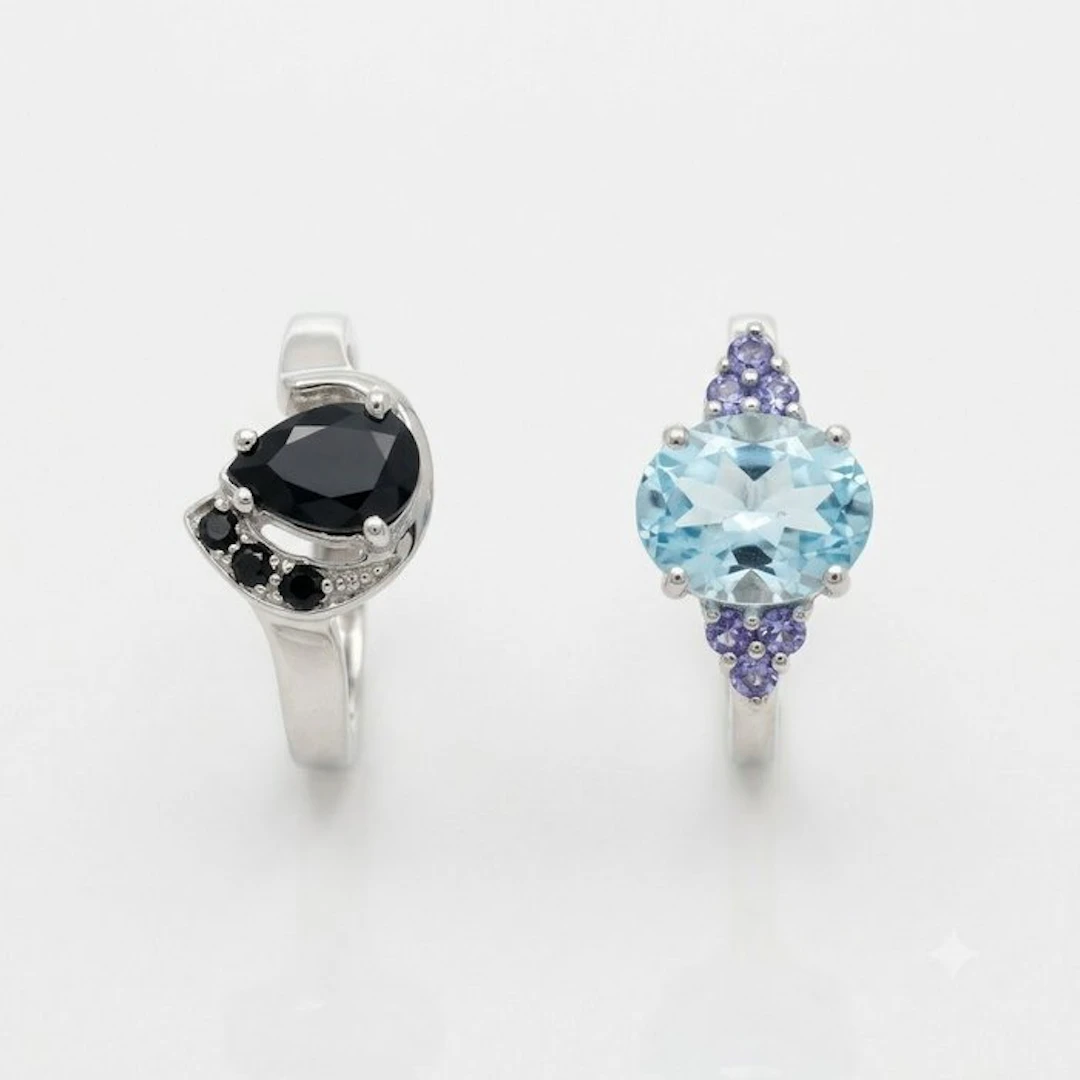 No reserve price - 2 piece jewellery set Silver - 4.20ct