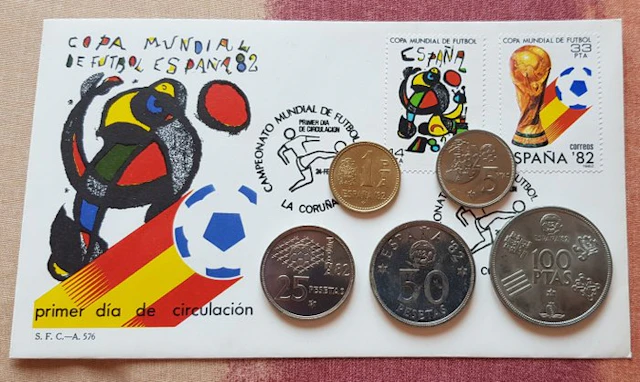Copa Múndial de Fútbol España´82 (5 monedas + sobre) - 1982 - Coin