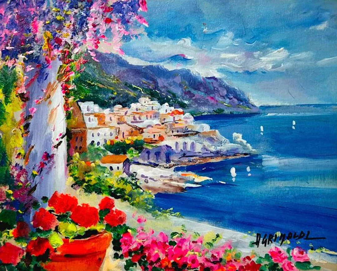 Alfredo Grimaldi (1950) - La terrazza nei giorni estivi