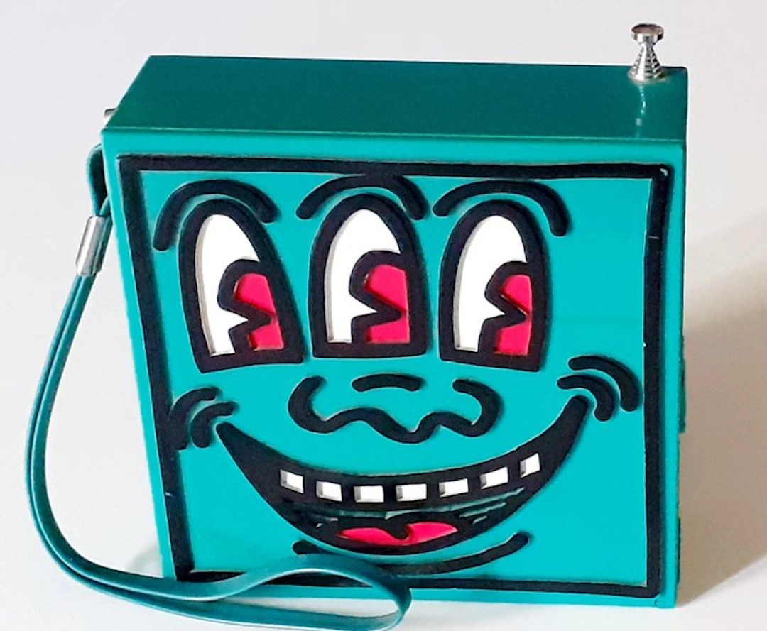 Keith Haring (1958-1990) - Pop Shop NYC - Radio AM/FM - Turquoise
