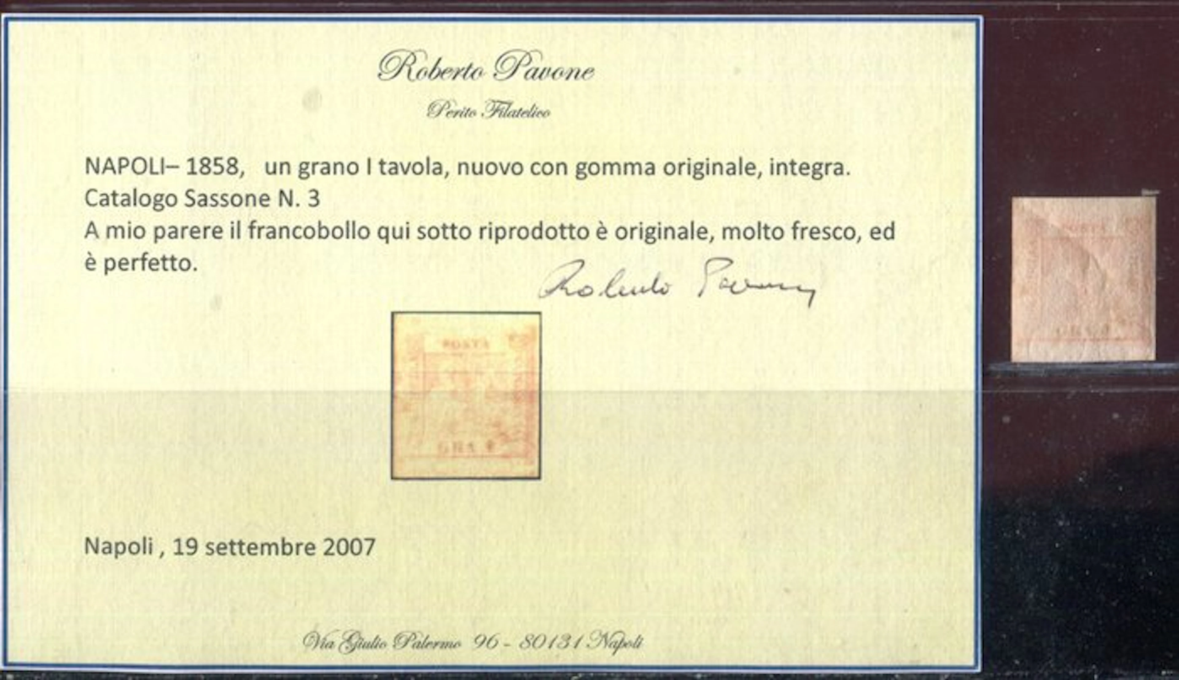 Italian Ancient States - Naples 1858 - 1 grain