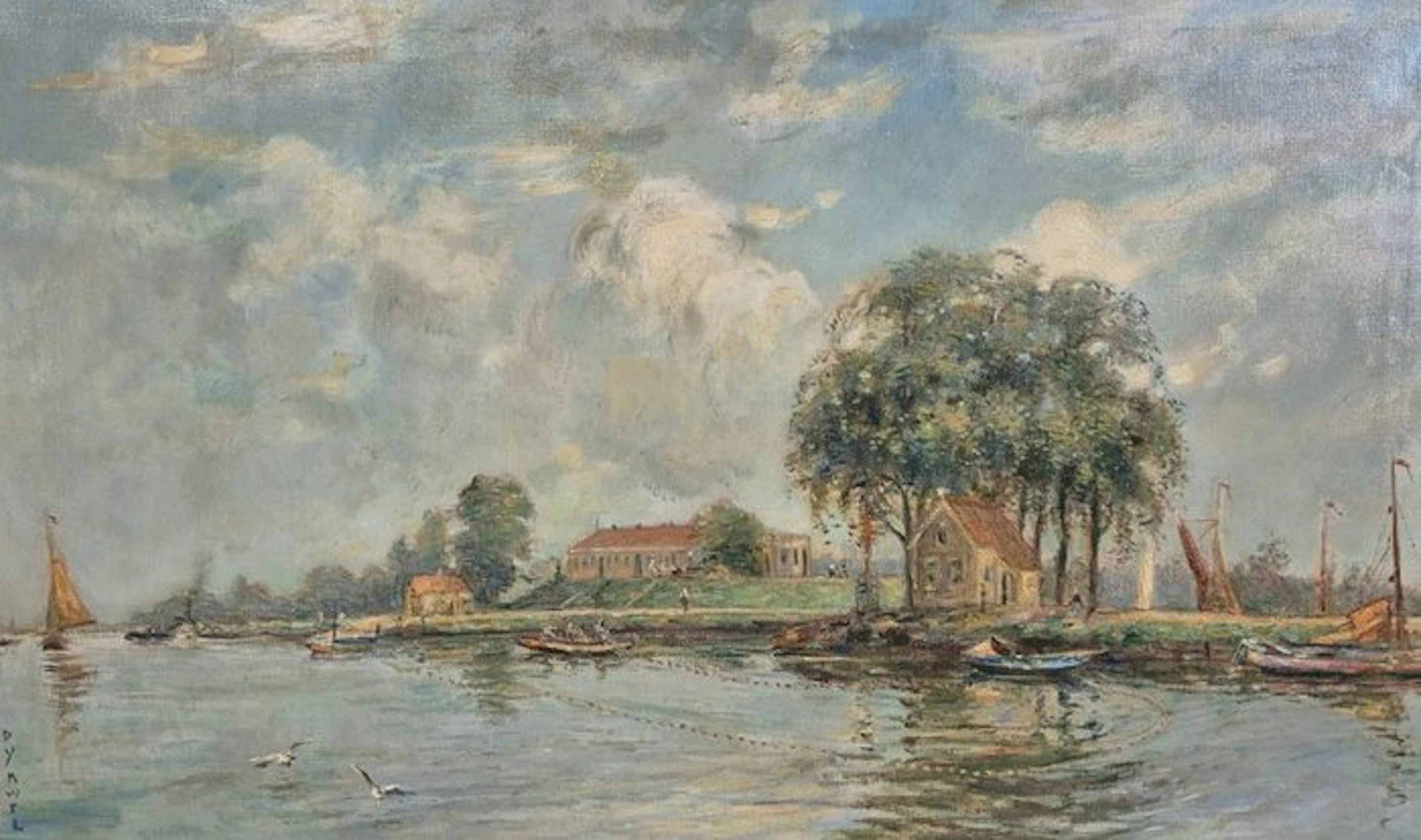 Thijs Dykwel (1881-1952) - Zalmhaven IJsselmonde.