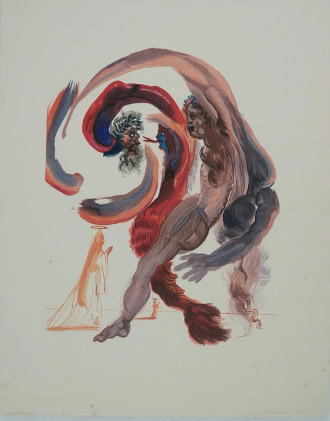 Salvador Dali (1904-1989) - Purgatoire 18 : La quatrième corniche, Accadia