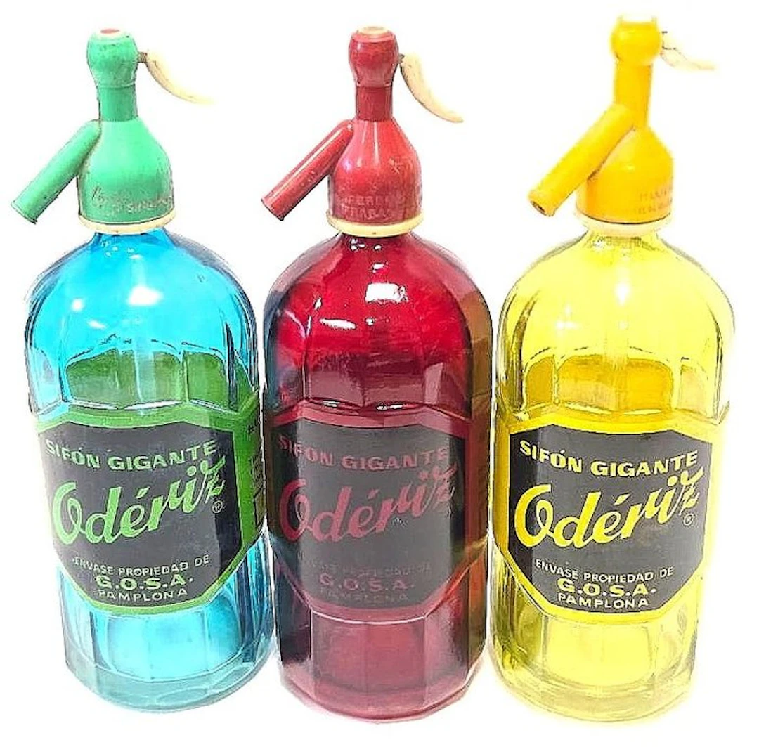 Siphon - Three colorful siphons.