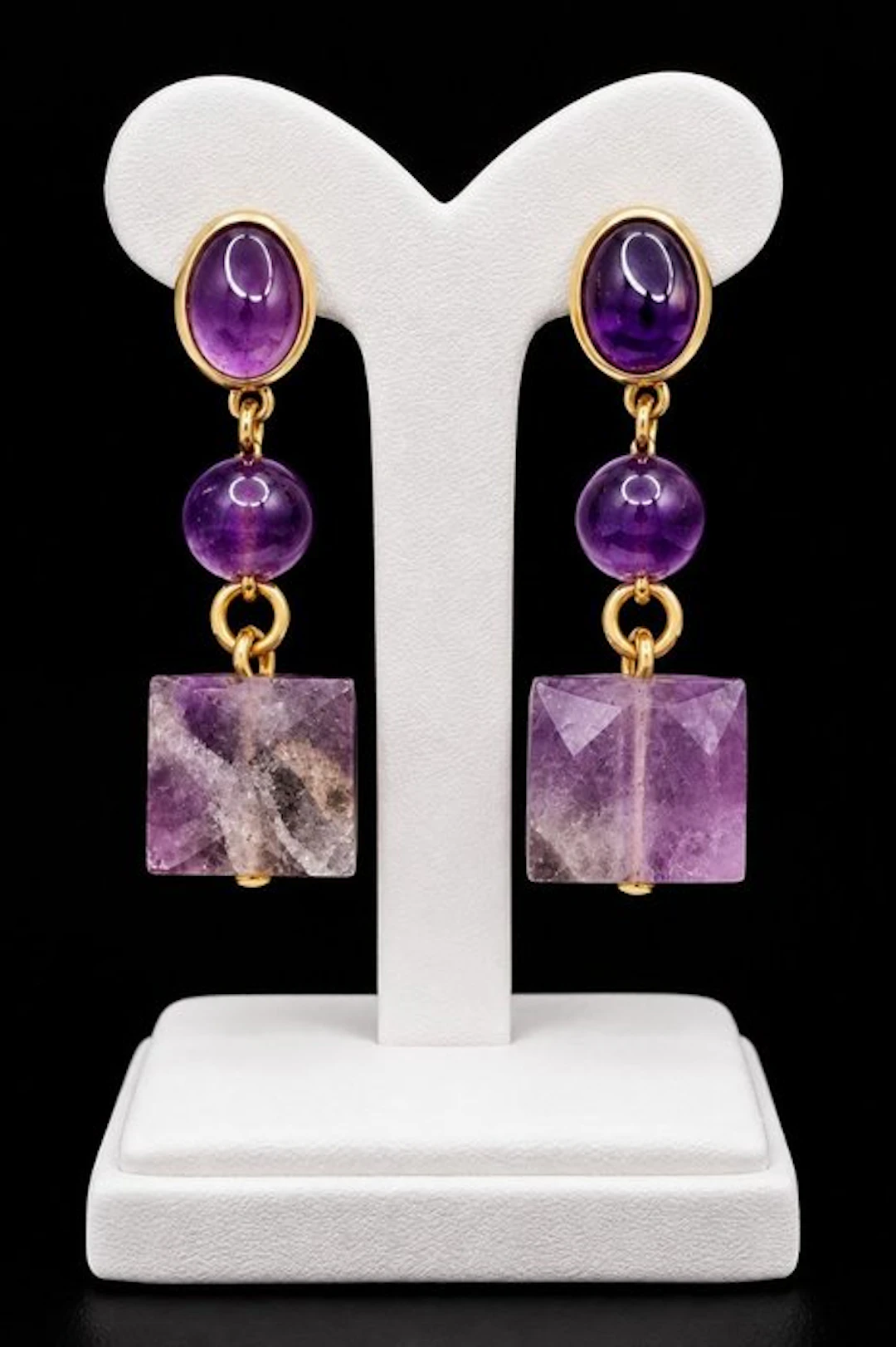 Exquisite Premium Natural Icelandic Amethyst Earrings - Earrings
