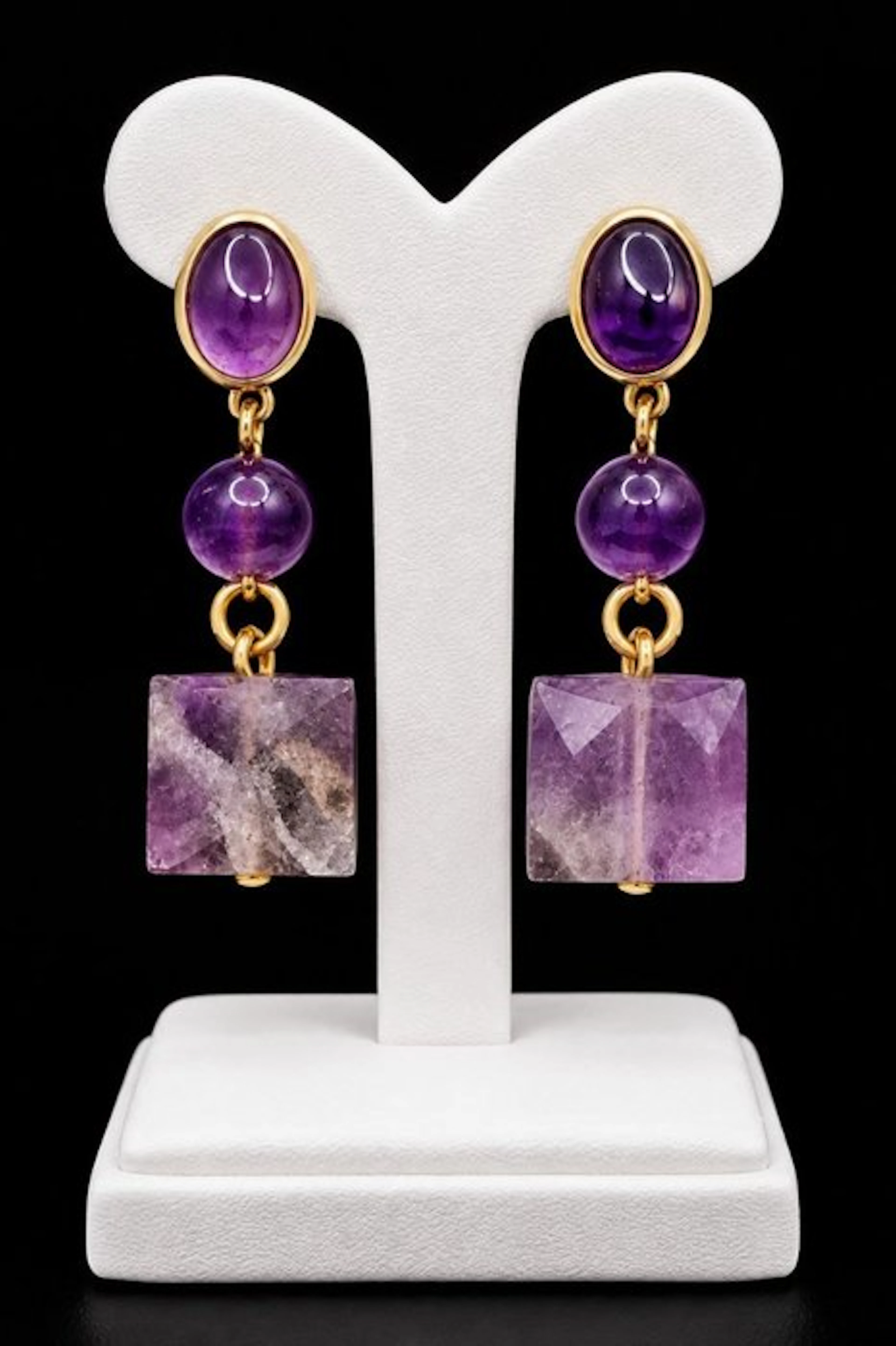 Exquisite Premium Natural Icelandic Amethyst Earrings - Earrings