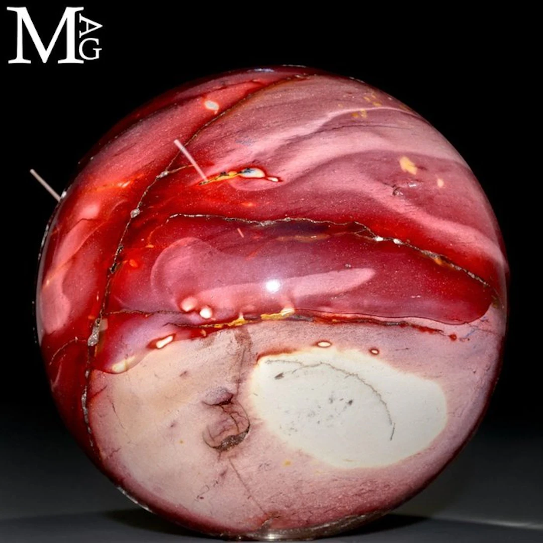 Polished Mookaite Jasper Sphere - Vibrant and dynamic...