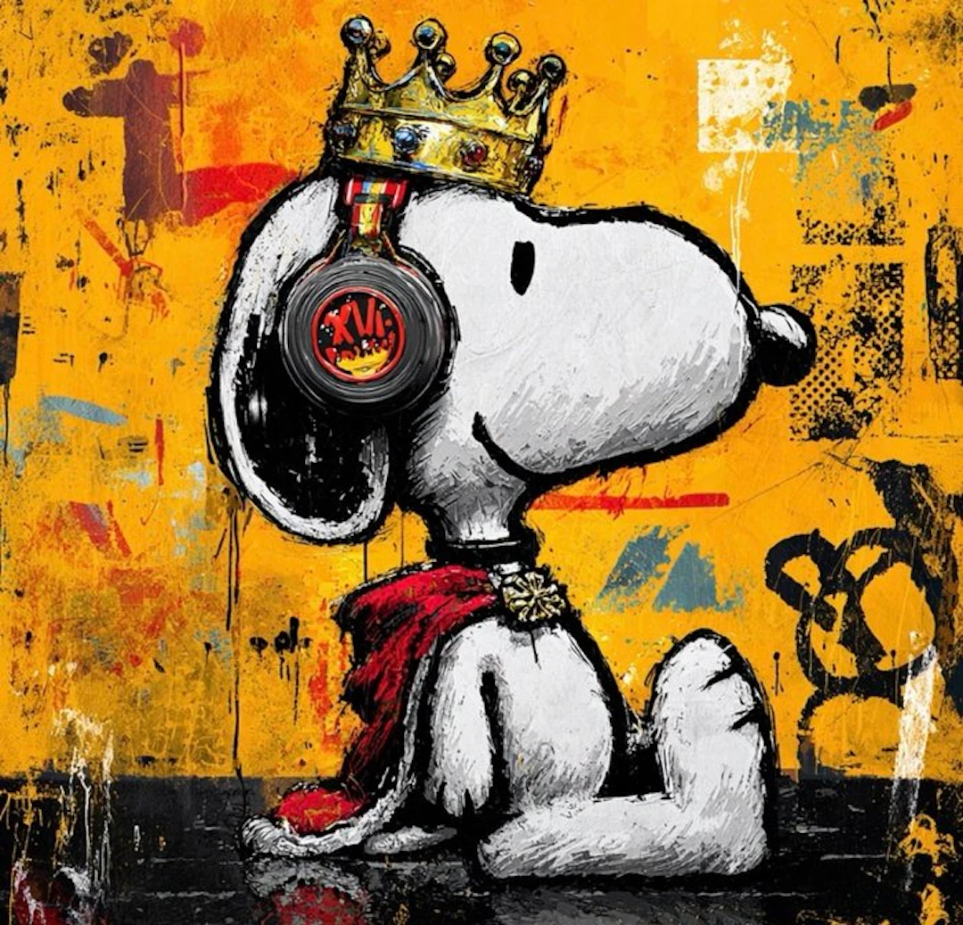 ERIC BRUMETTE - DJ KING SNOOPY SAVED MY LIFE - Toile L - LIMITED EDITION