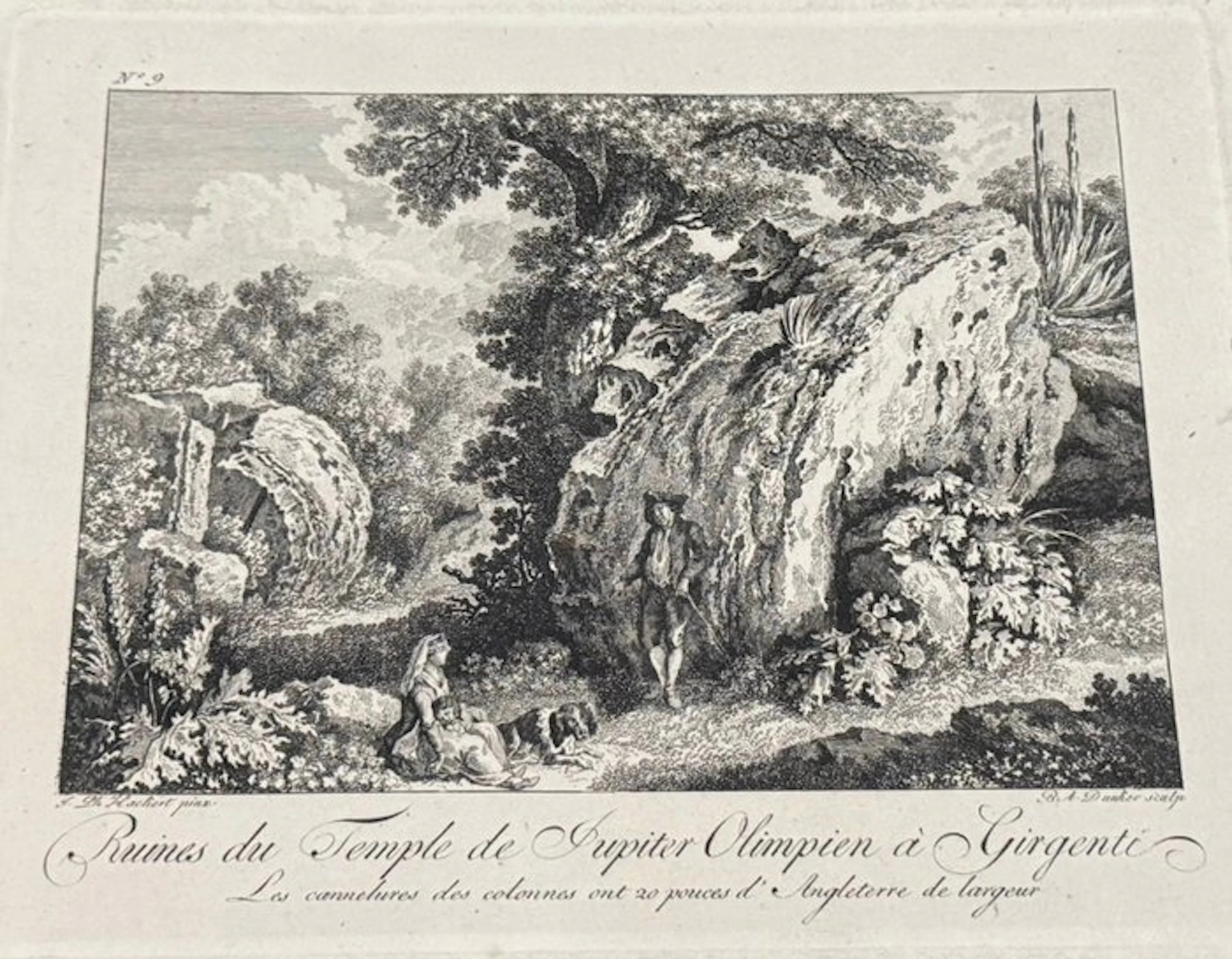 Ecole du XVIIIe siècle - Ruines du Temple de Jupiter Olimpien à Girgenti